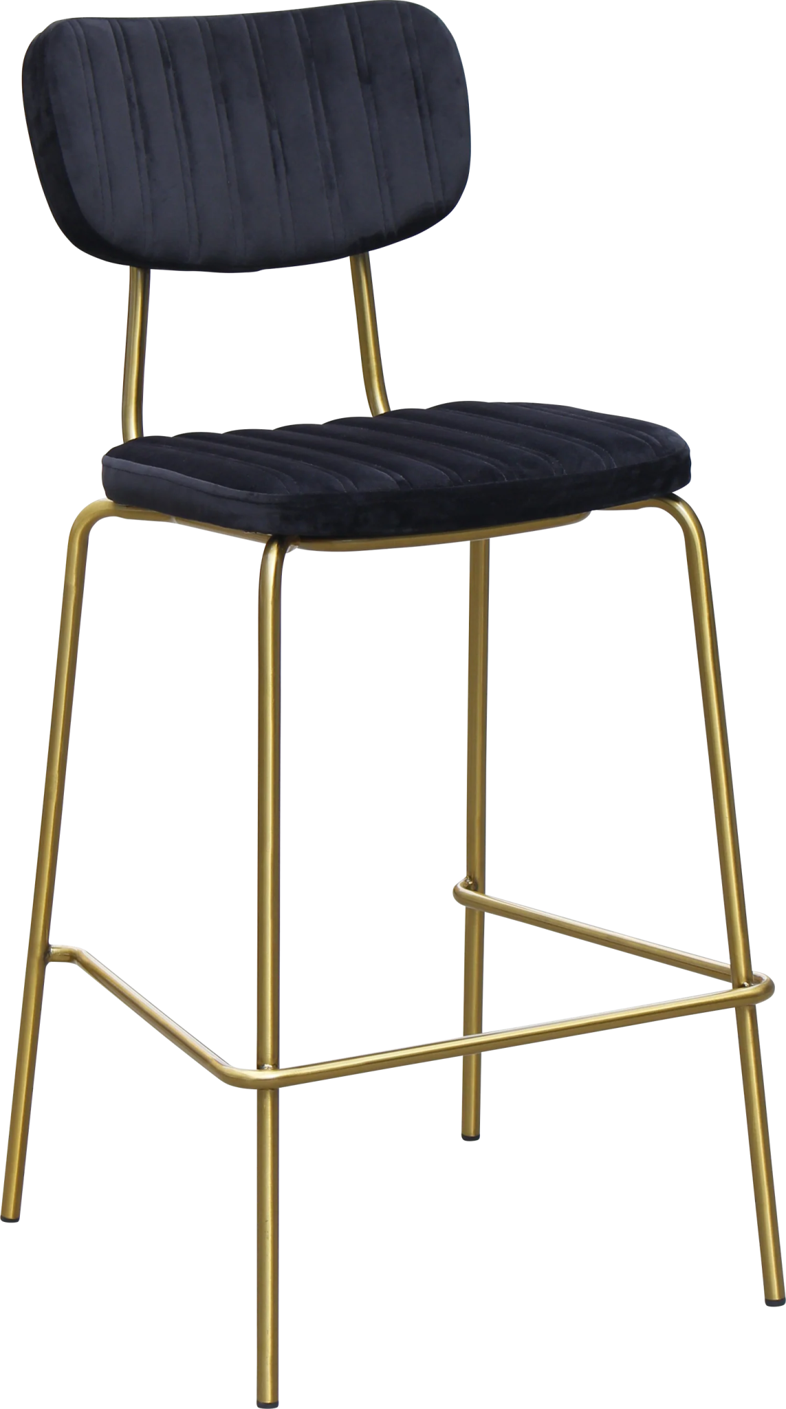 Durafurn Tiramisu Barstool Brass Frame Black Velvet | Office Furniture Designs