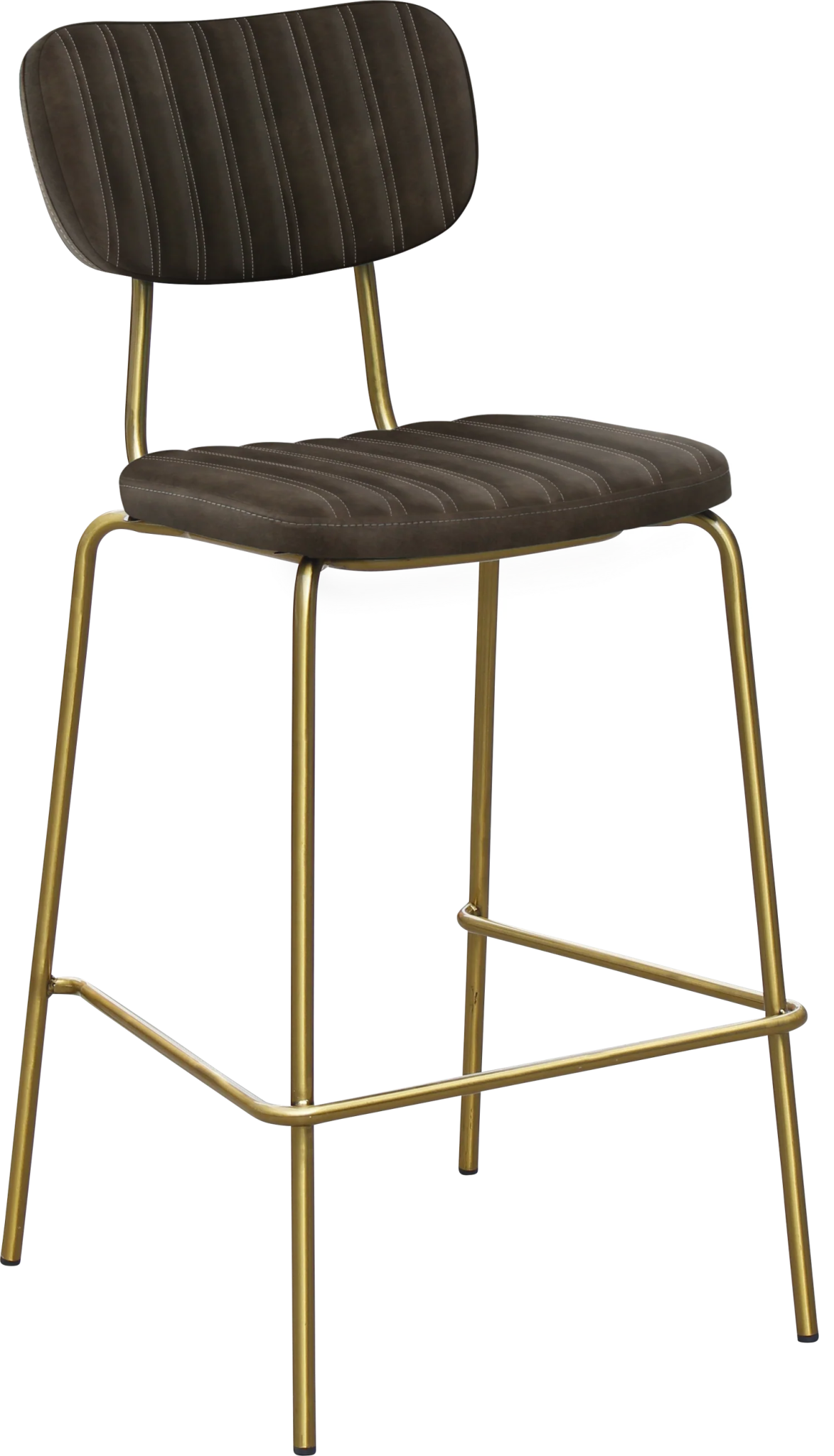 Durafurn Tiramisu Barstool Brass Frame Charcoal Fabric | Office Furniture Designs