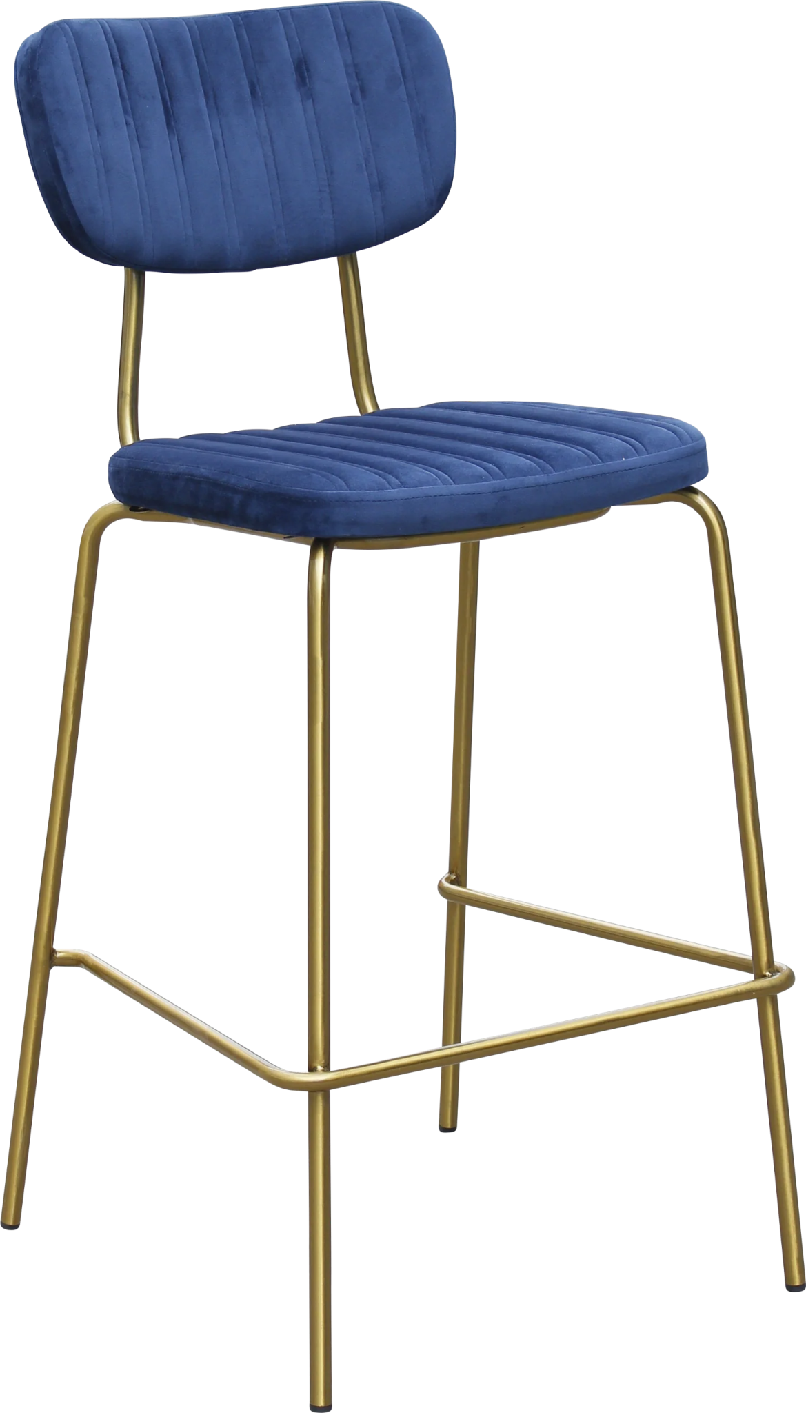 Durafurn Tiramisu Barstool Brass Frame Denim Velvet | Office Furniture Designs