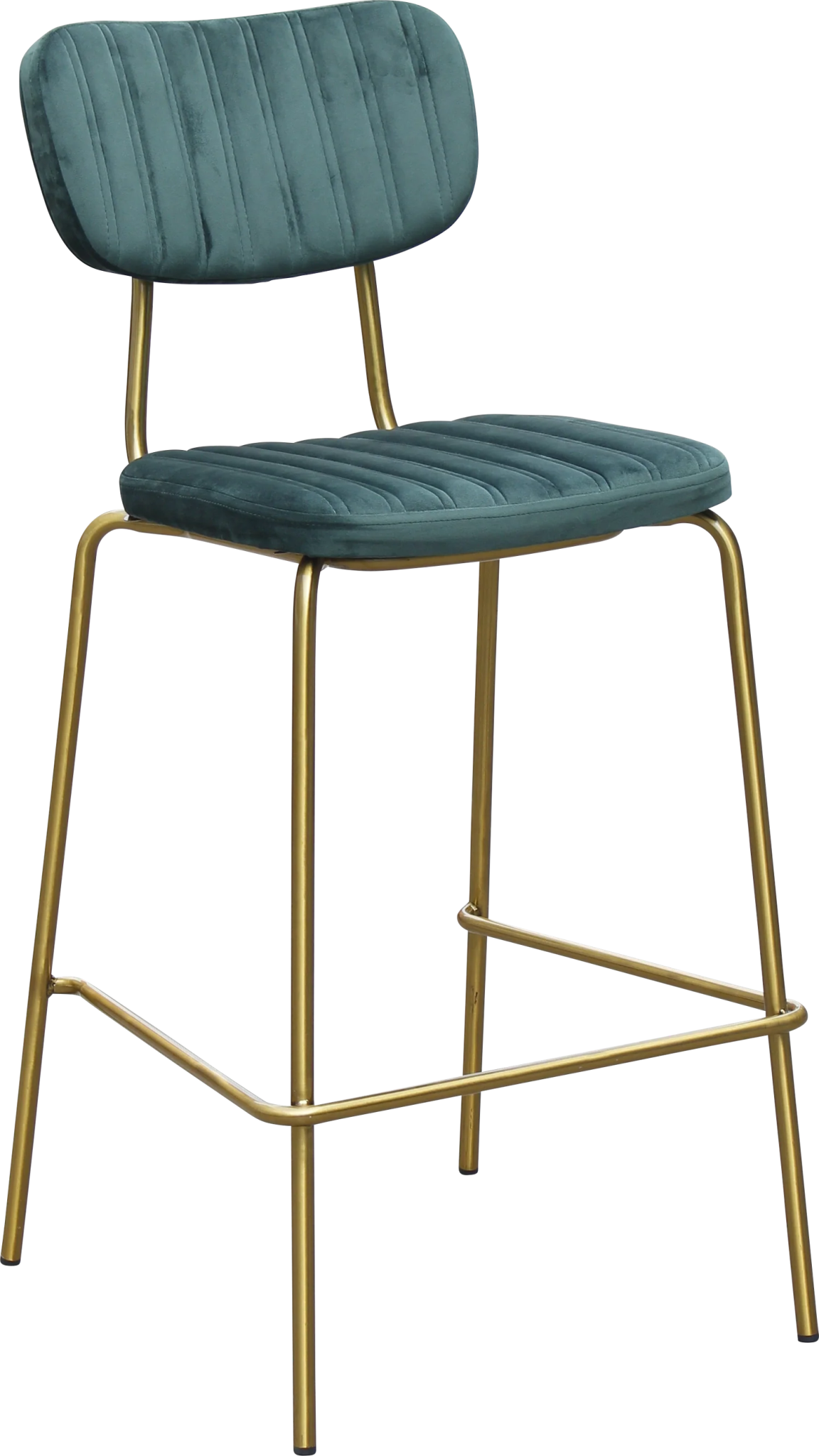 Durafurn Tiramisu Barstool Brass Frame Forest Green Velvet | Office Furniture Designs