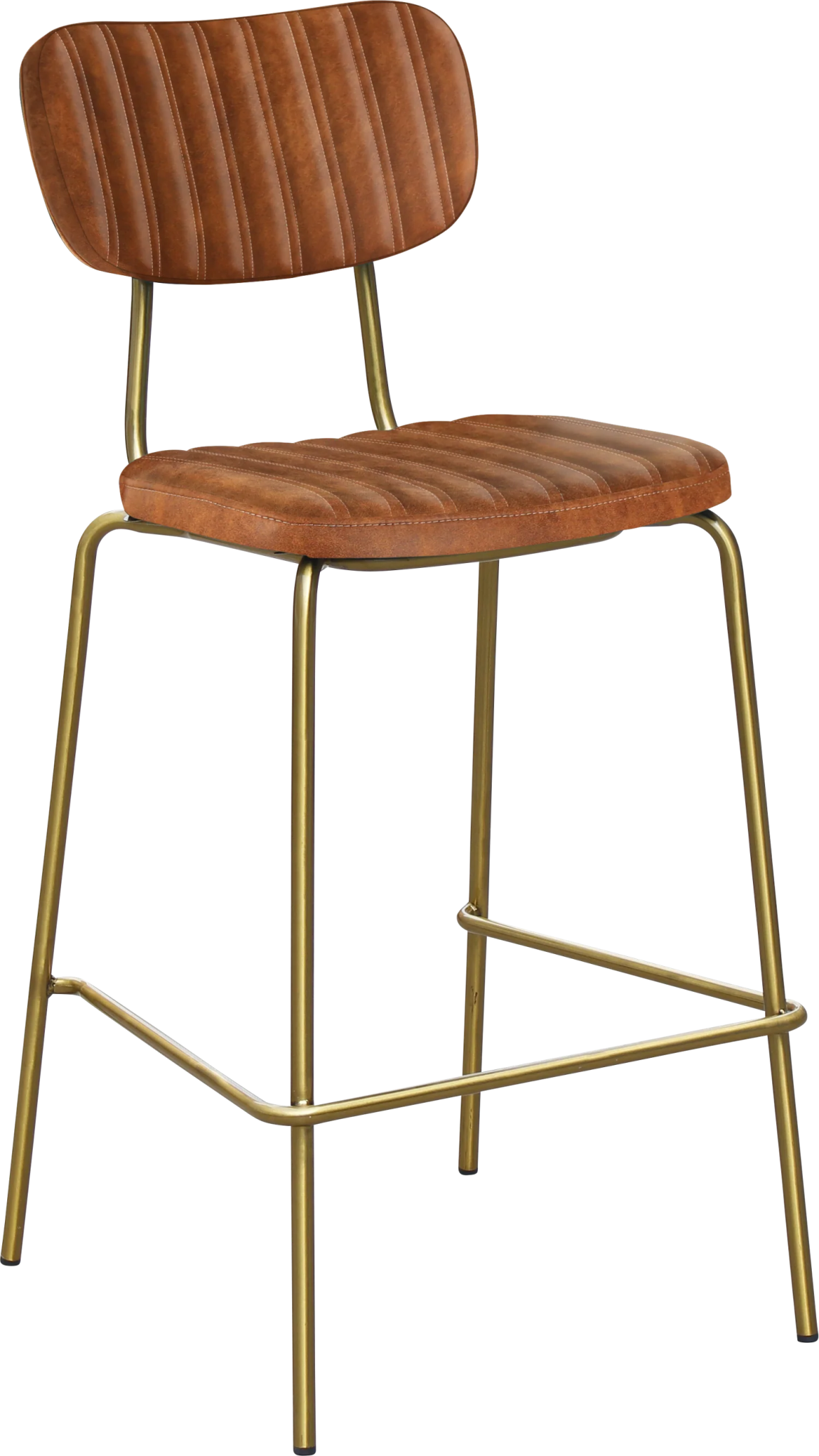 Durafurn Tiramisu Barstool Brass Frame Tan Fabric | Office Furniture Designs