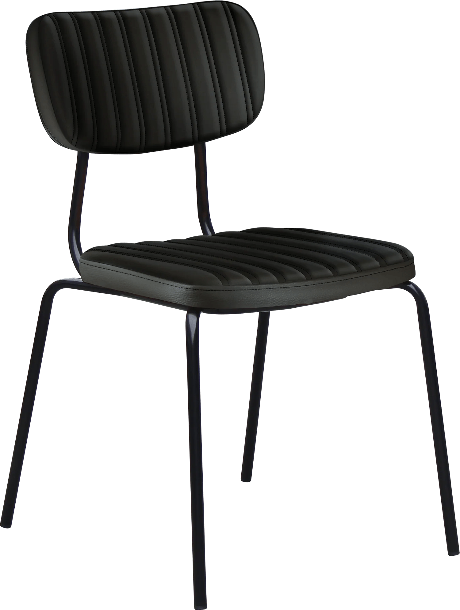Durafurn Tiramisu Chair Black Frame Black Vinyl | Office Furniture Designs
