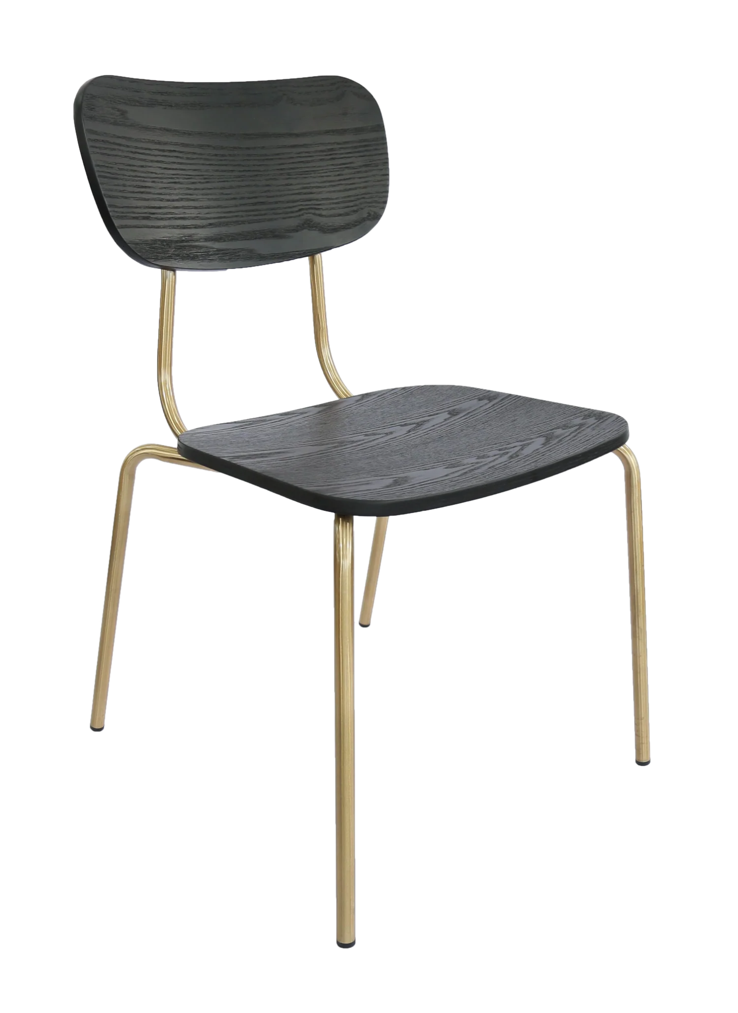 Durafurn Tiramisu Chair Brass Frame Black Ply | Office Furniture Designs