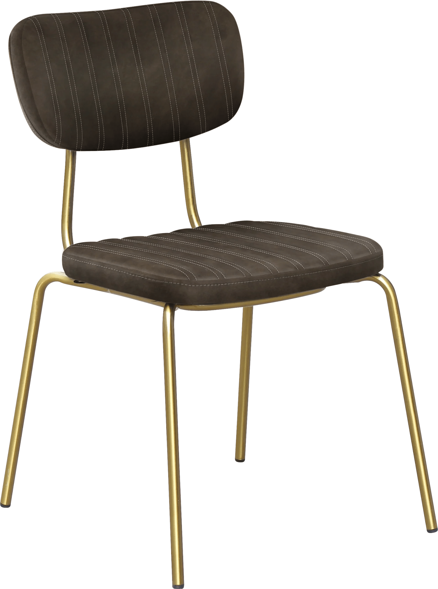 Durafurn Tiramisu Chair Brass Frame Charcoal Fabric | Office Furniture Designs