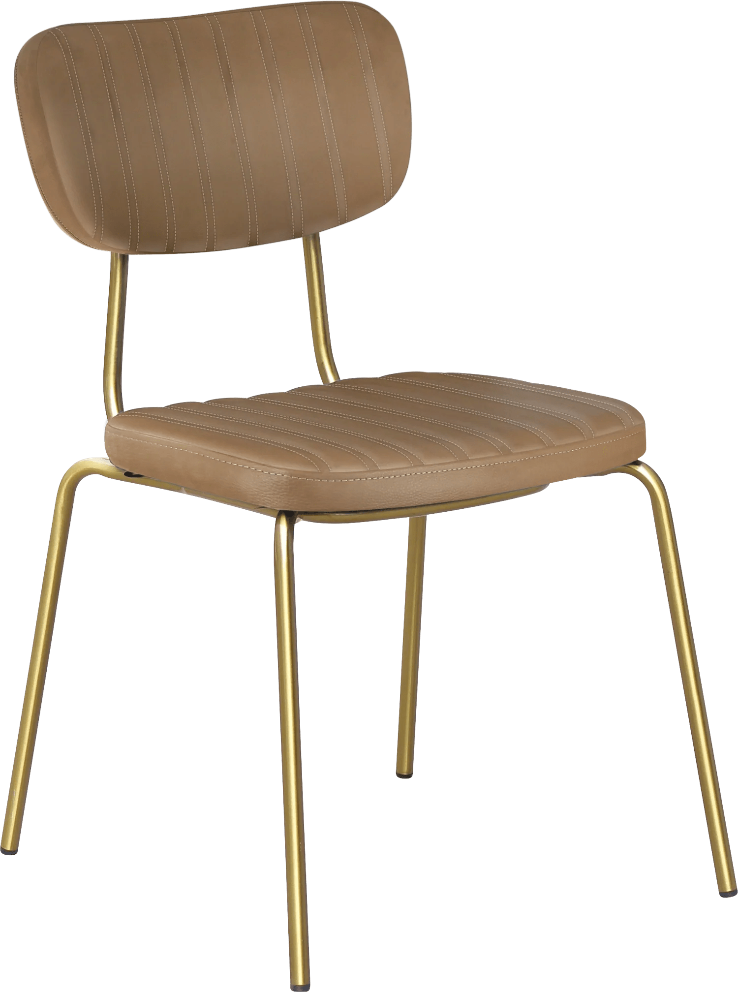 Durafurn Tiramisu Chair Brass Frame Taupe Vinyl | Office Furniture Designs