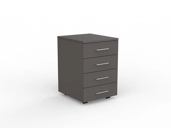 EkoSystem Mobile Drawer Unit 4 Box Drawers Charcoal | Office Furniture Designs