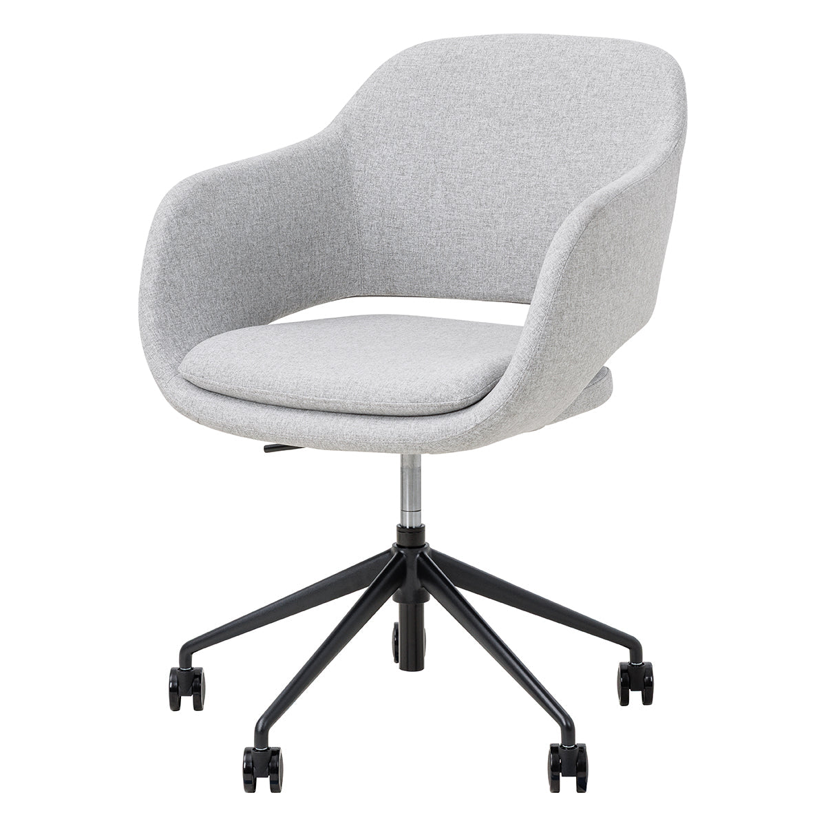 Elaro Armchair Castors Grey Mist | Office Furniture Designs