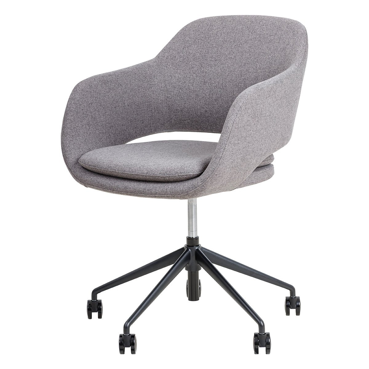 Elaro Armchair Castors Onyx | Office Furniture Designs
