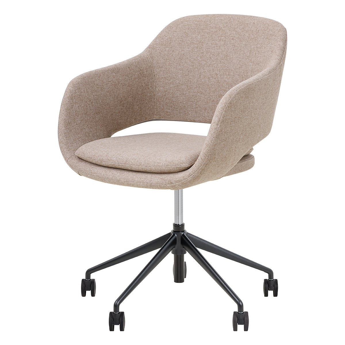 Elaro Armchair Castors Walnut | Office Furniture Designs