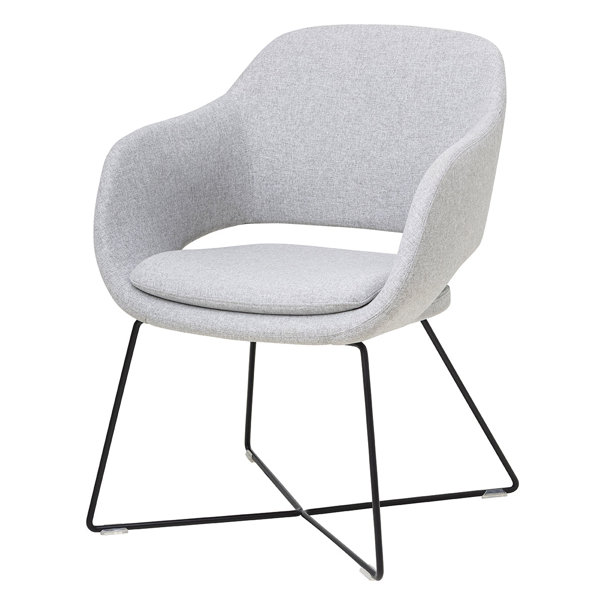 Elaro Armchair Metal Grey Mist | Office Furniture Designs