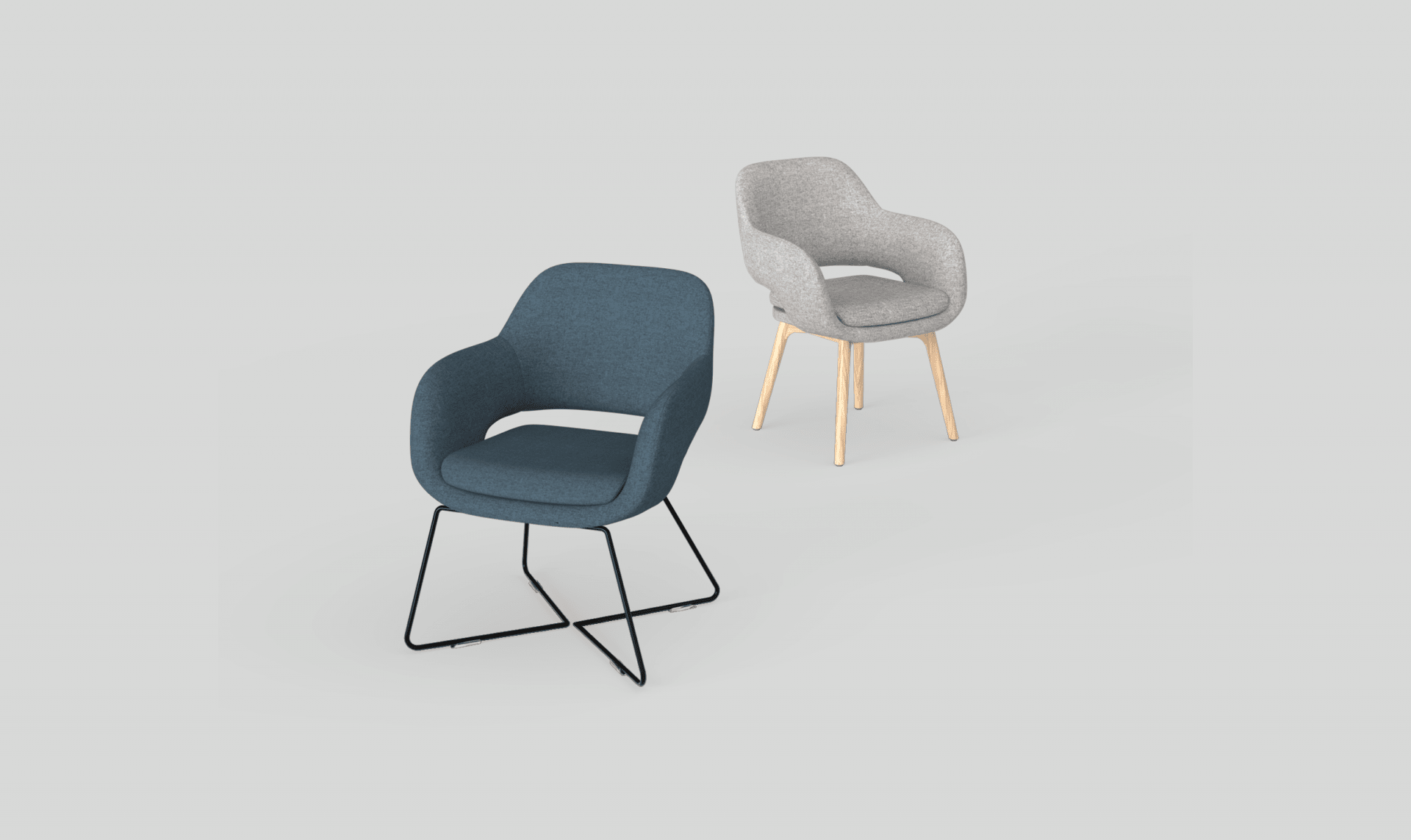 Elaro Armchair Metal Onyx | Office Furniture Designs
