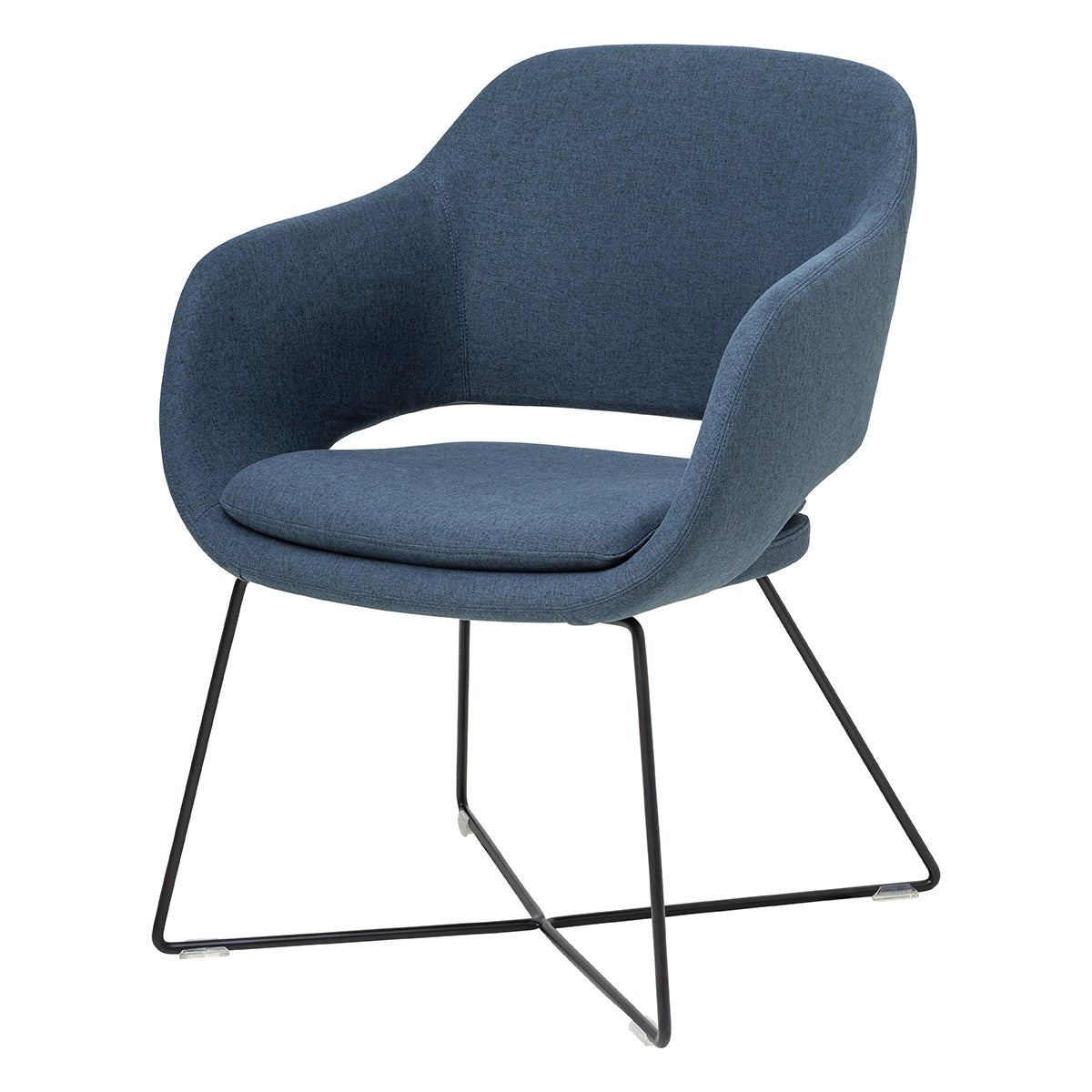 Elaro Armchair Metal Steel Blue | Office Furniture Designs