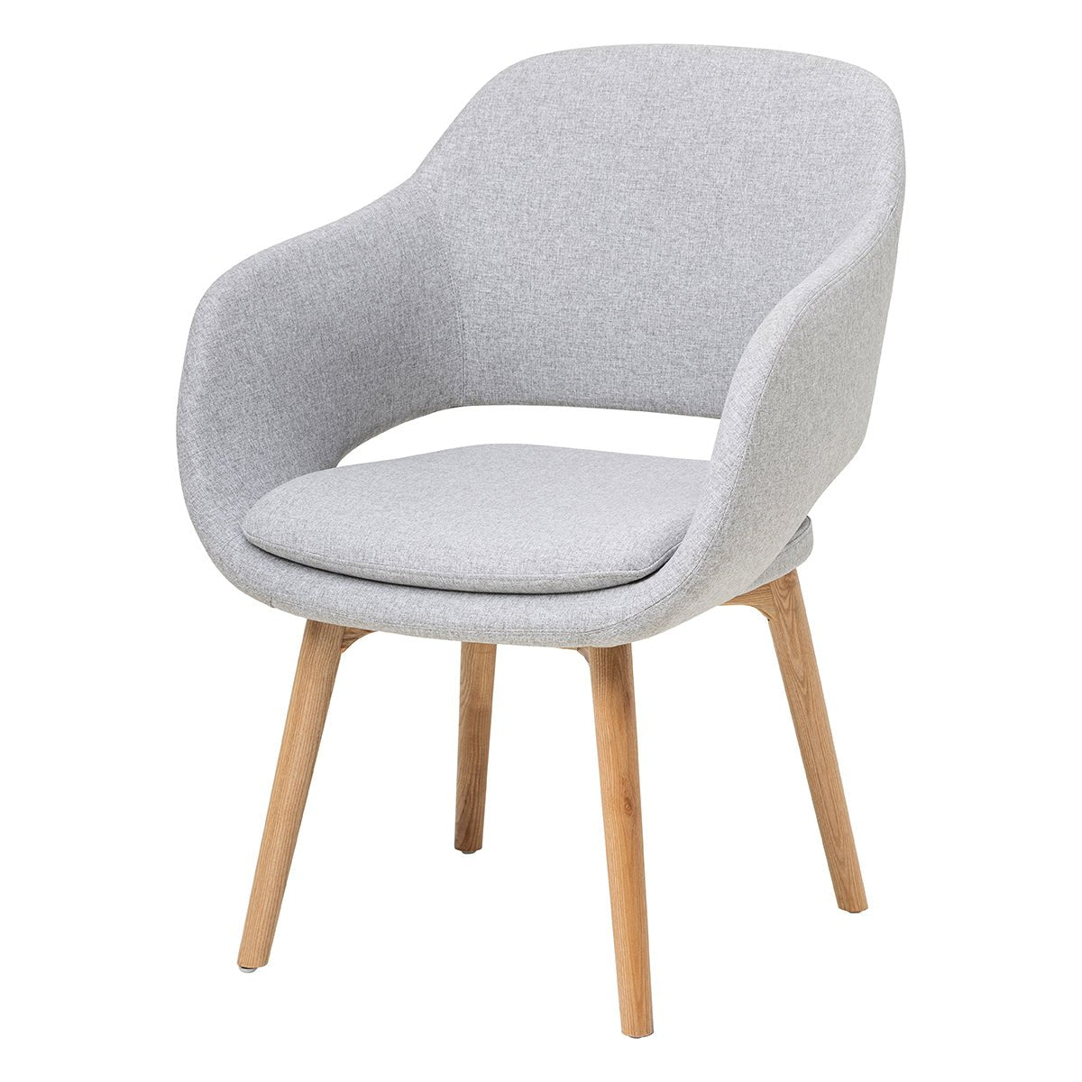 Elaro Armchair Wood Grey Mist | Office Furniture Designs