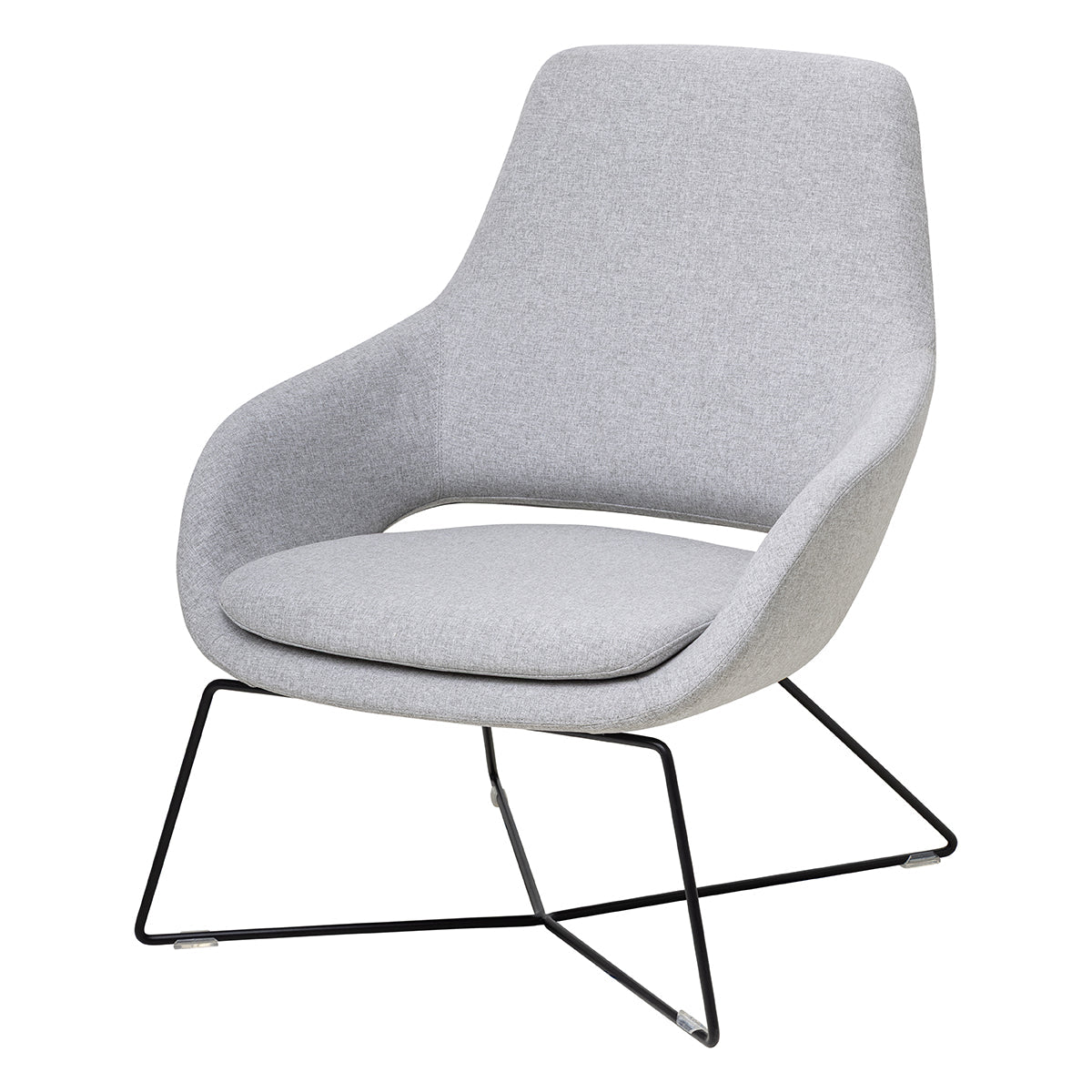 Elaro Lounge Chair Metal Grey Mist | Office Furniture Designs