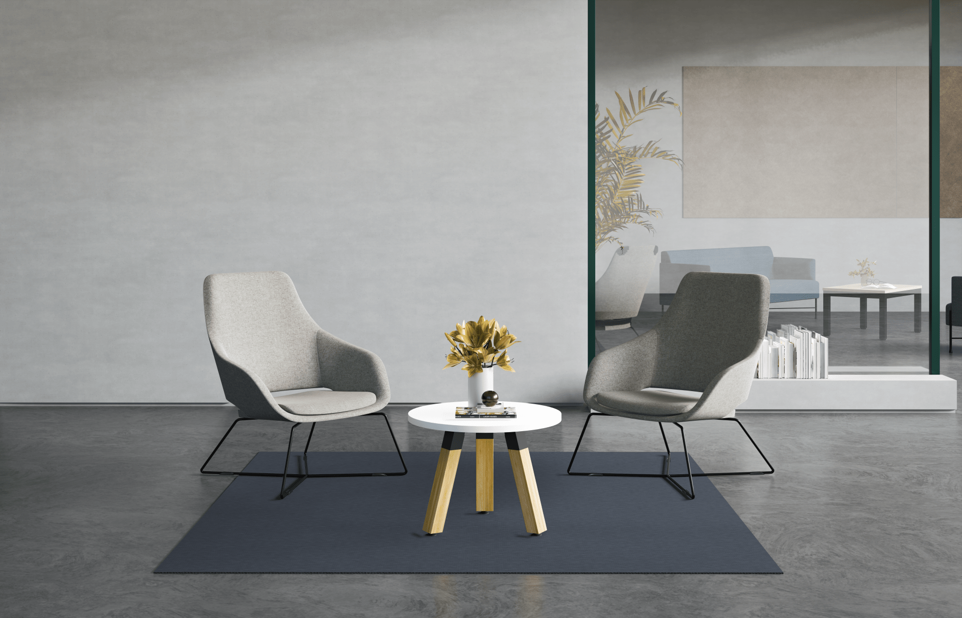 Elaro Lounge Chair Metal Onyx | Office Furniture Designs