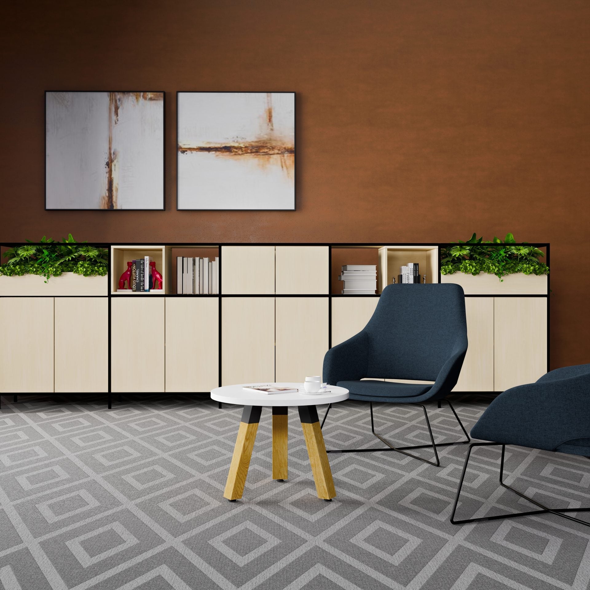Elaro Lounge Chair Metal Onyx | Office Furniture Designs
