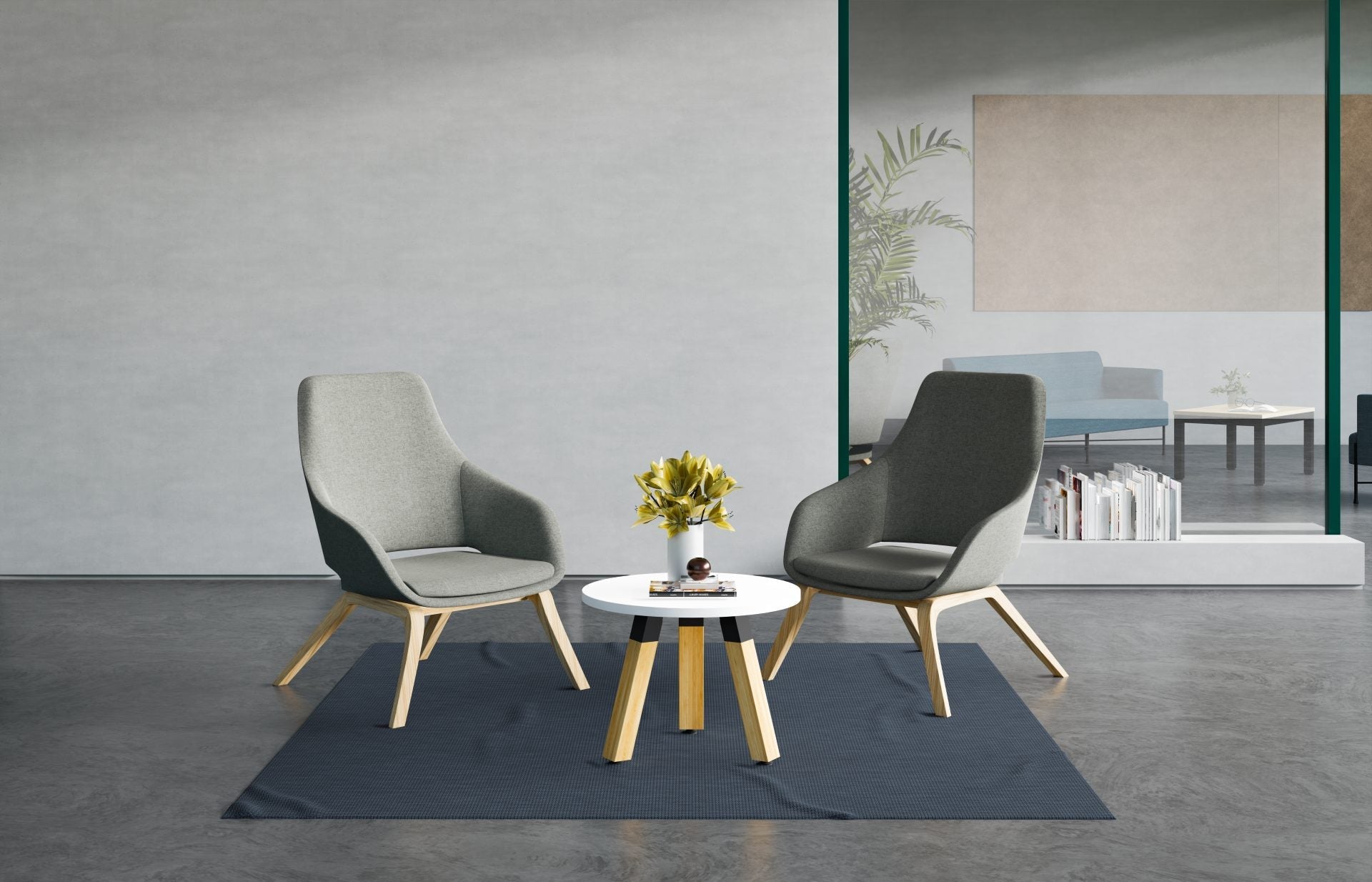 Elaro Lounge Chair Metal Onyx | Office Furniture Designs