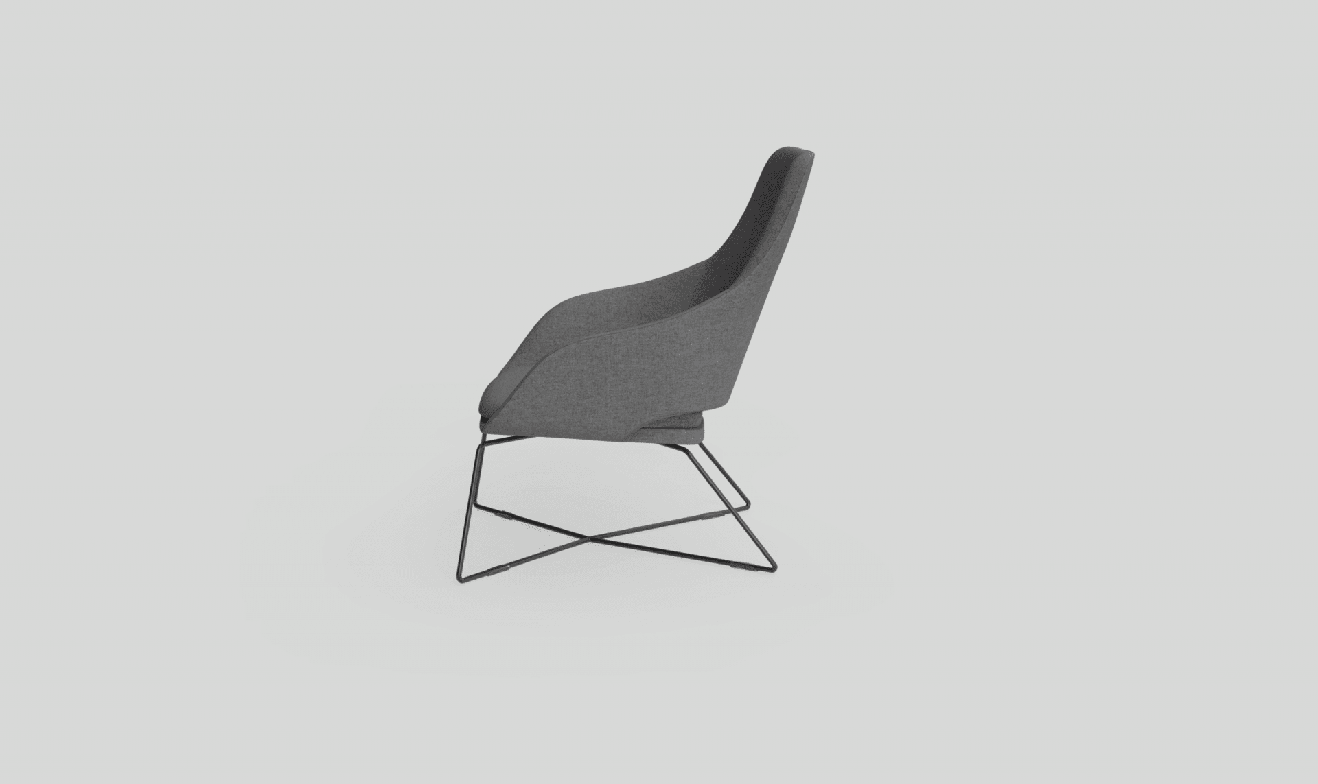 Elaro Lounge Chair Metal Onyx | Office Furniture Designs