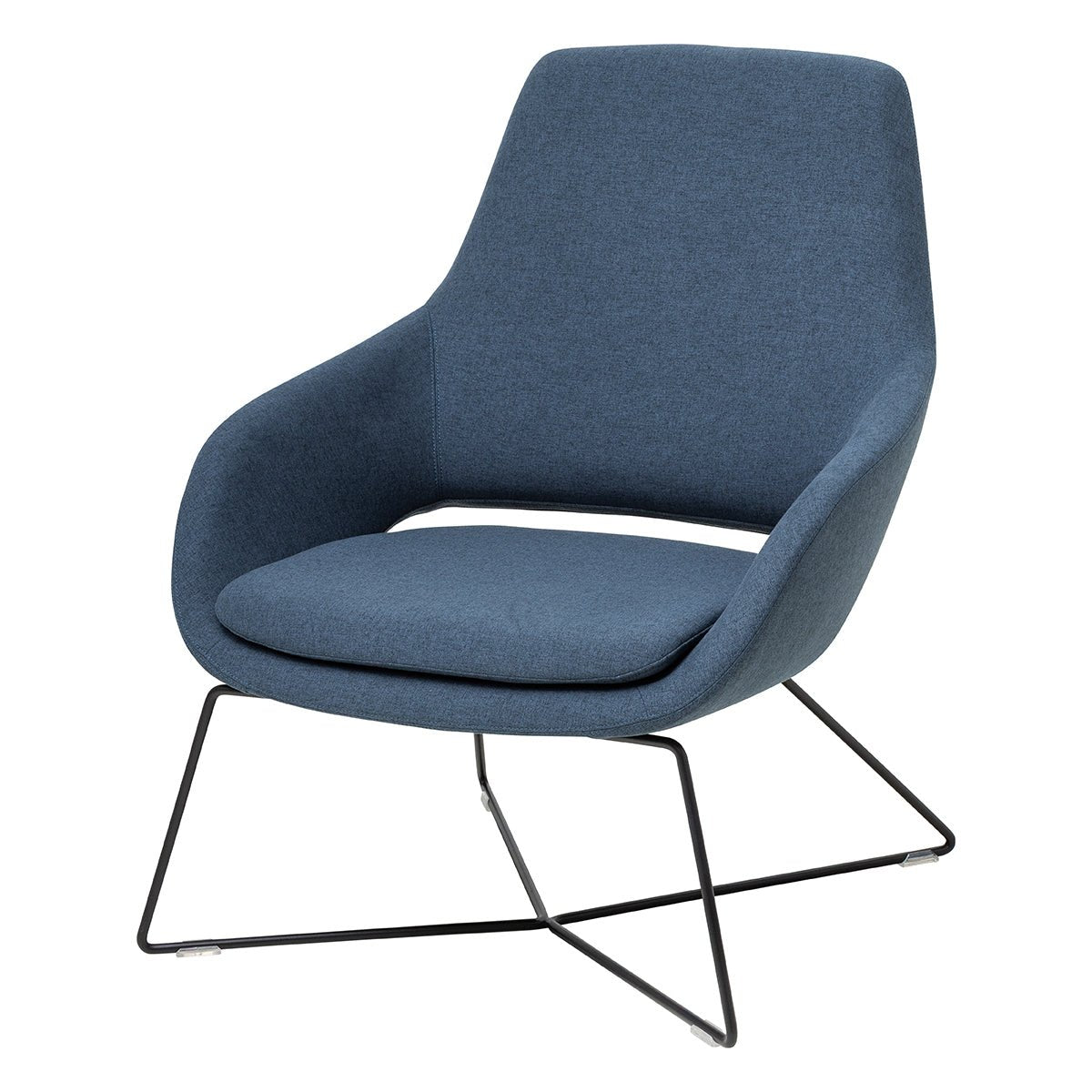 Elaro Lounge Chair Metal Steel Blue | Office Furniture Designs