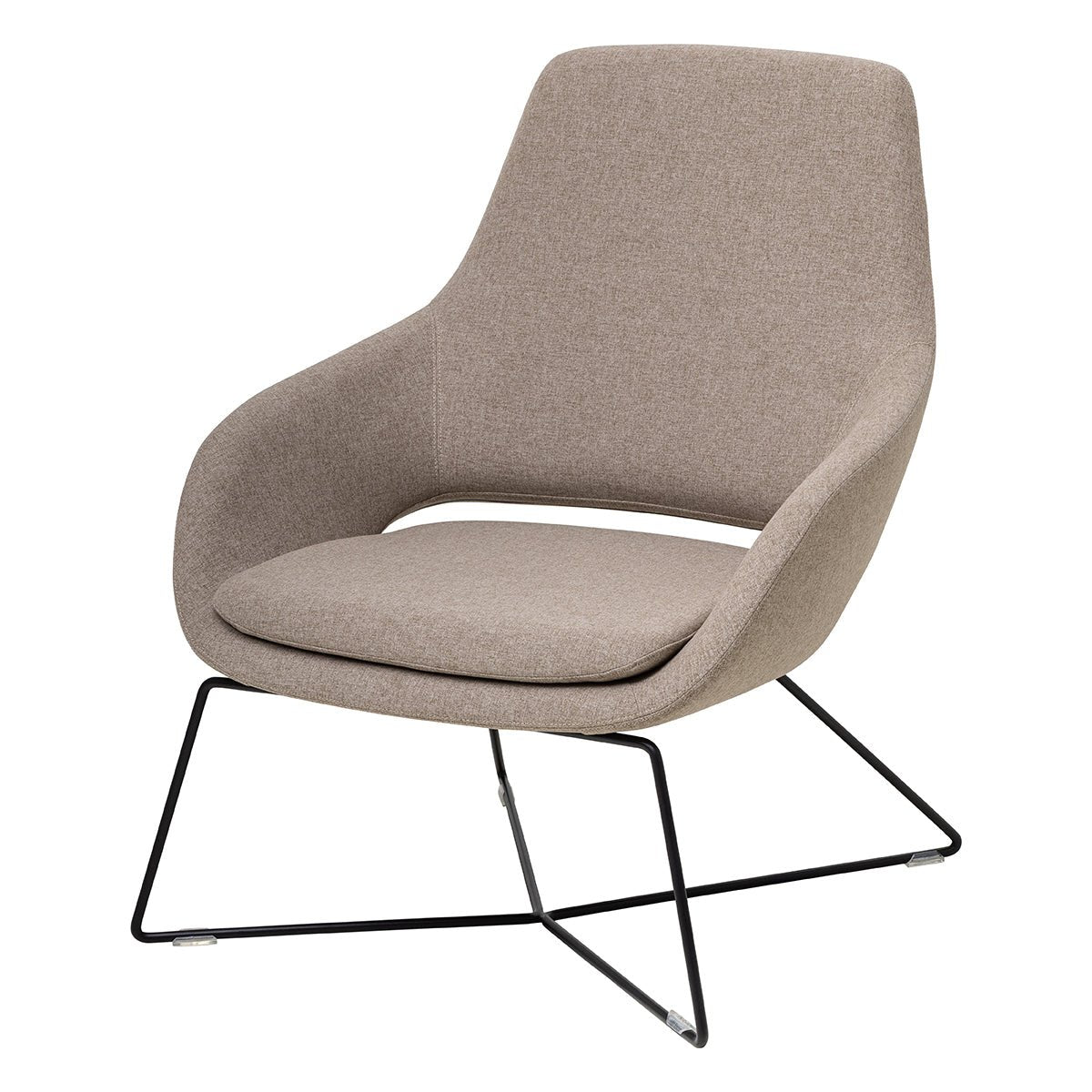 Elaro Lounge Chair Metal Walnut | Office Furniture Designs