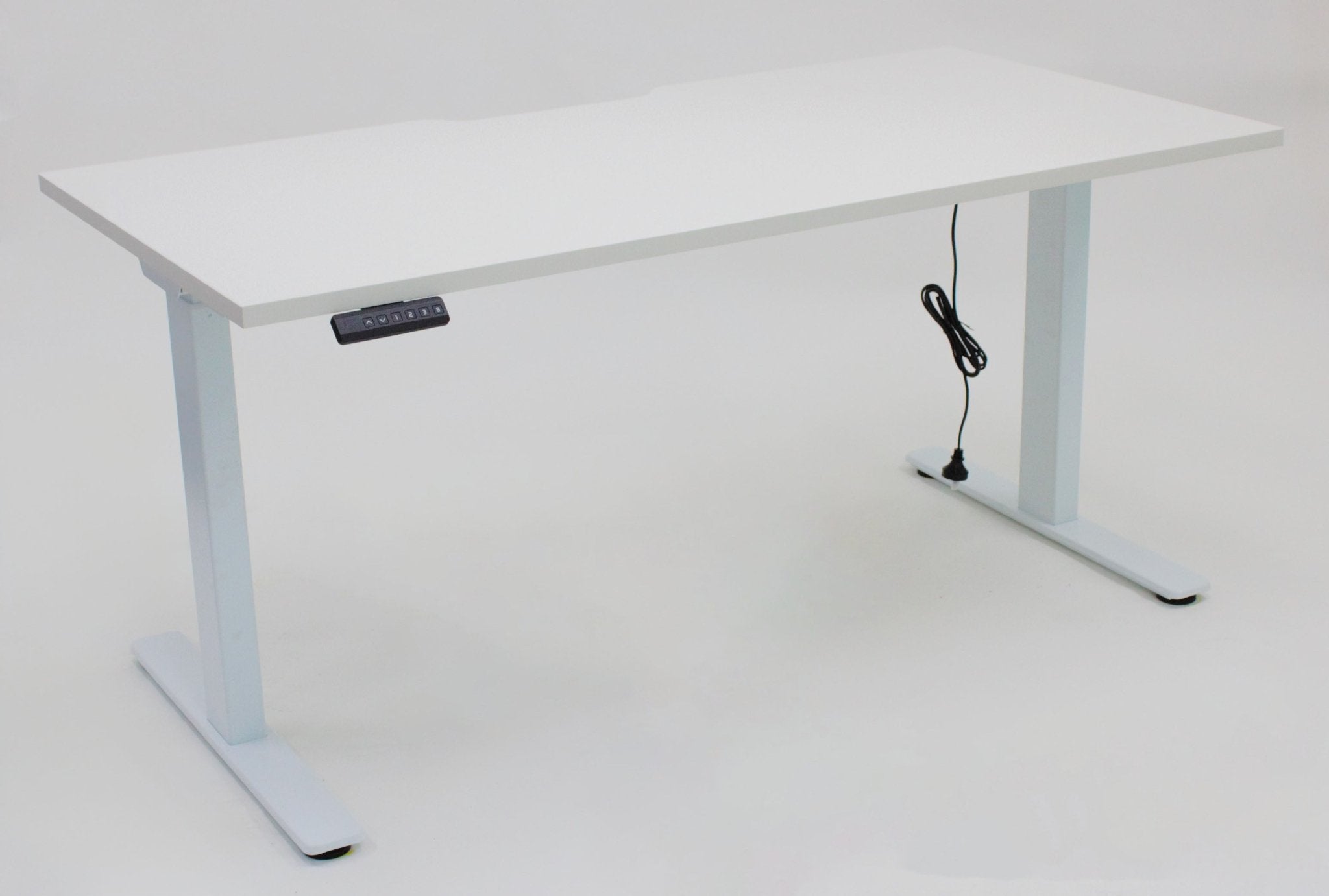 ELEV8 Electric Sit To Stand Desk 1500W × 760 - 1160H × 750D mm Oak White | Office Furniture Designs