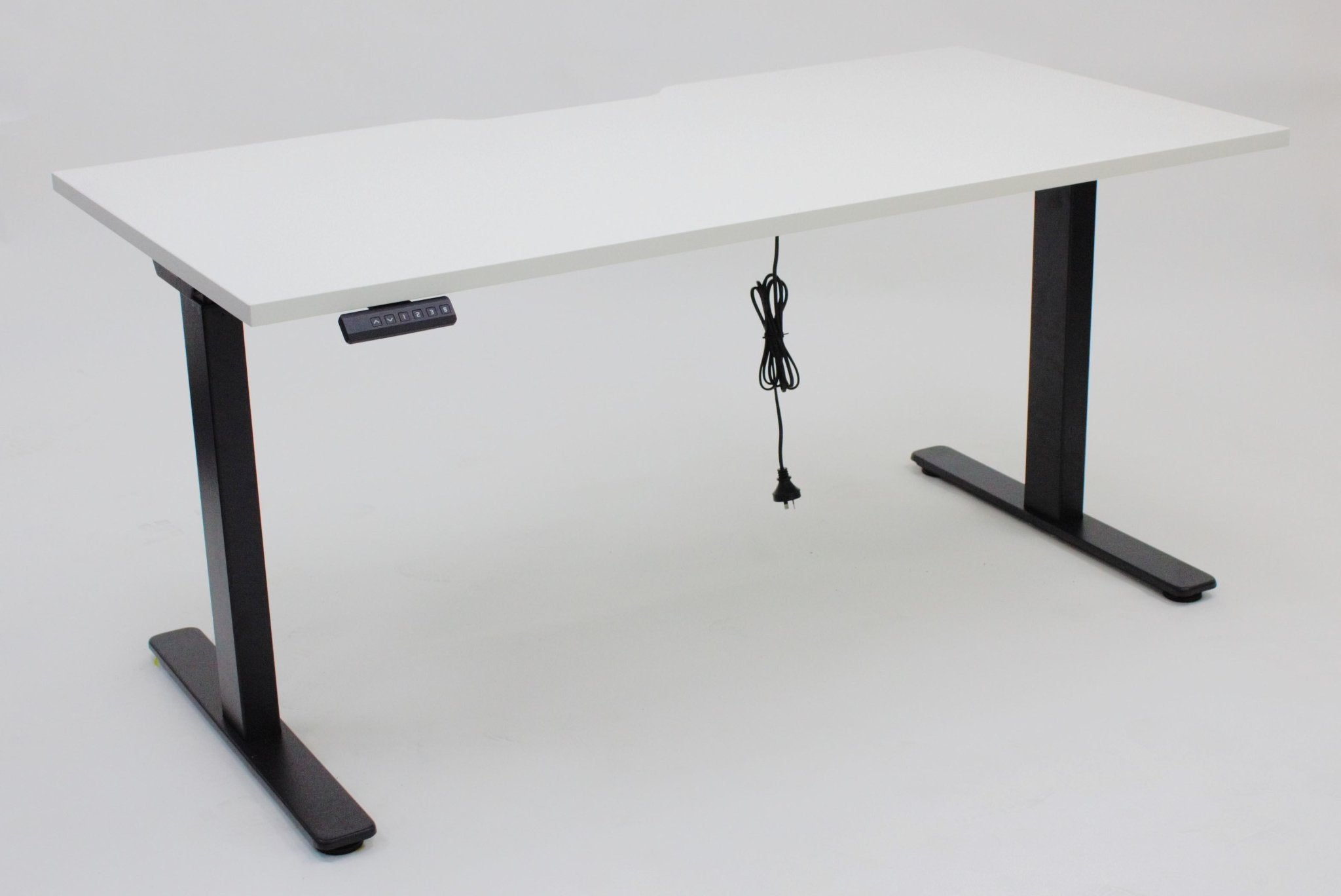 ELEV8 Electric Sit To Stand Desk 1500W × 760 - 1160H × 750D mm White Black | Office Furniture Designs