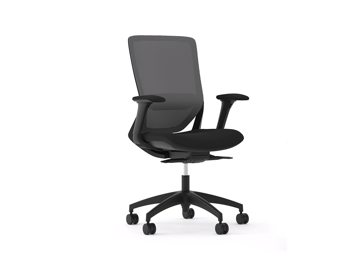 Engage Task Chair Base + Arms Black | Office Furniture Designs