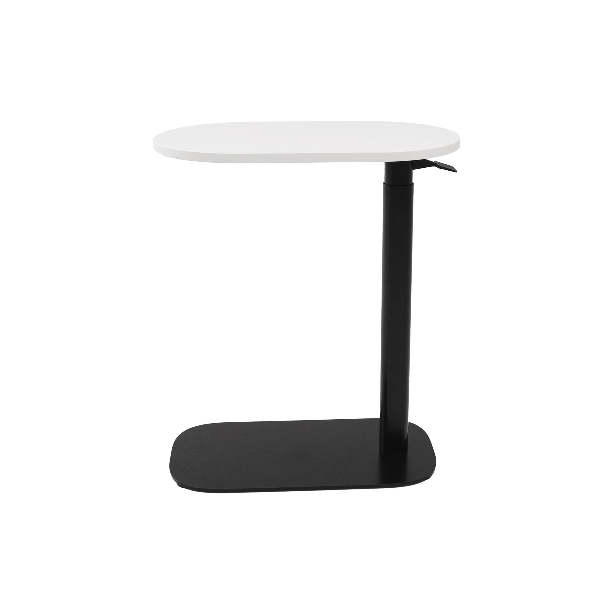 Eos Height Adjustable Side Table Natural White Black | Office Furniture Designs