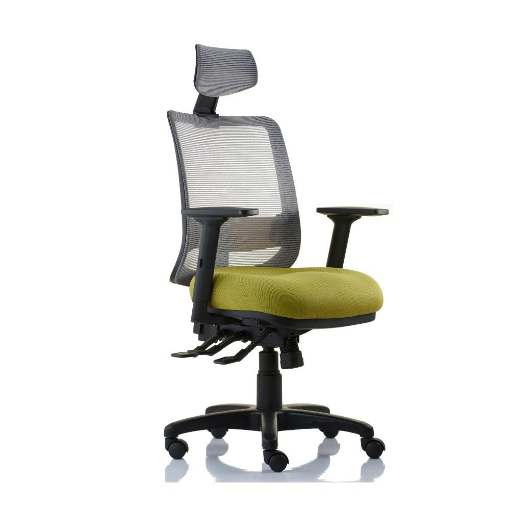 Epic High Back Office Chair Arms Mesh Back With Arms Olive | Office Furniture Designs