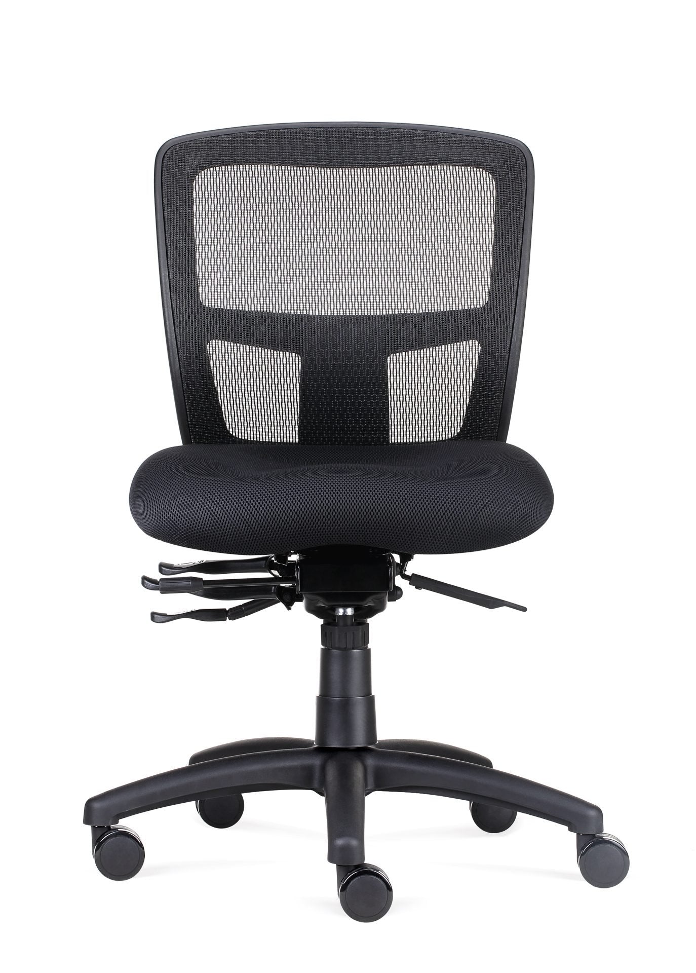 Ergo Task Chair High Mesh Back Black Fabric Chair Black | Office Furniture Designs