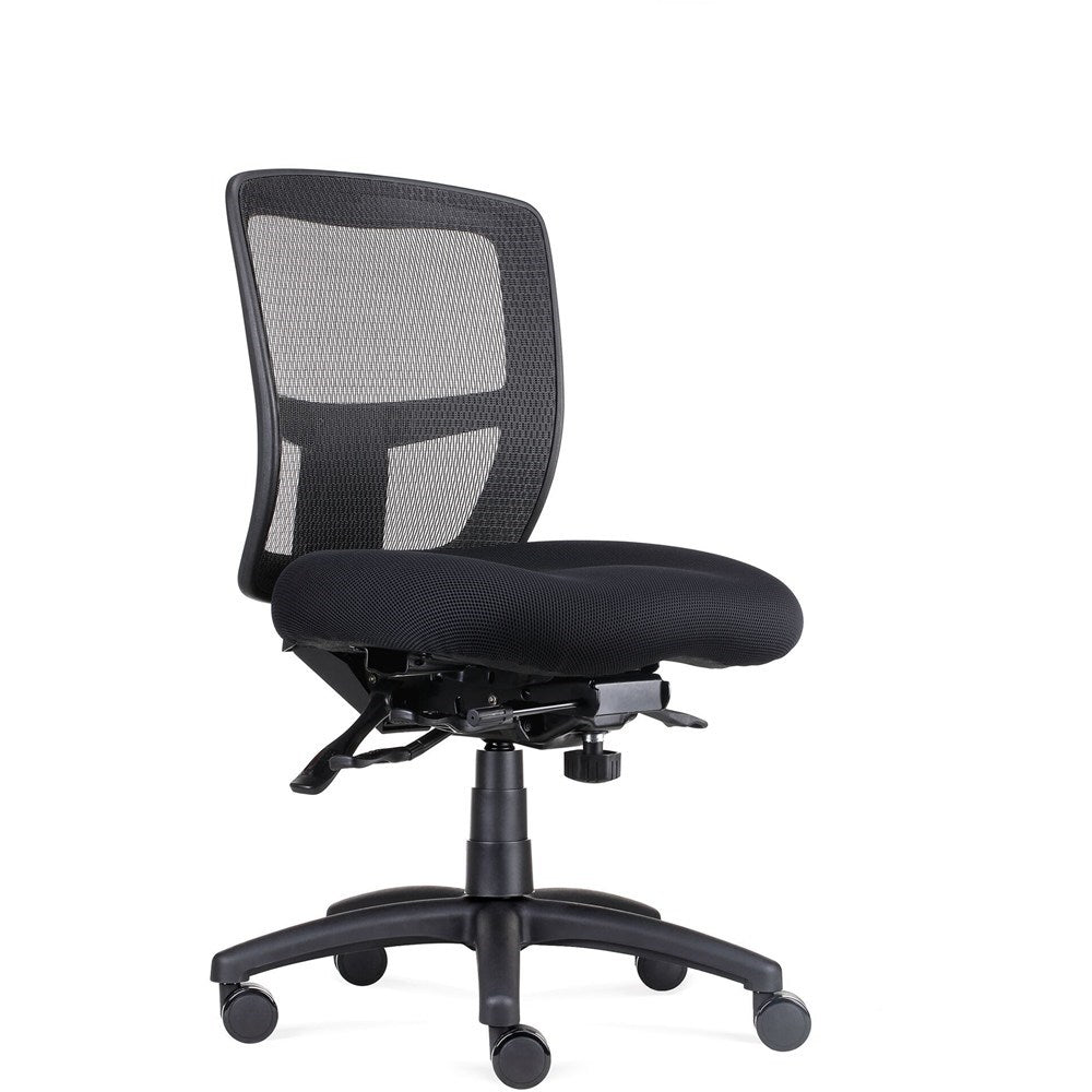 Ergo Task Chair High Mesh Back Black Fabric Chair Black | Office Furniture Designs