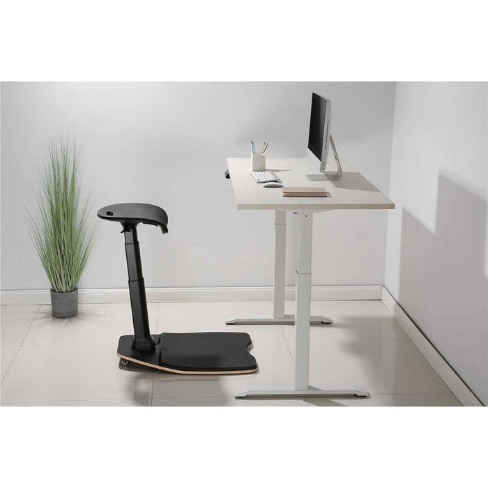 Ergovida Height Adjustable Leaning Stool with Foot Mat Black | Office ...