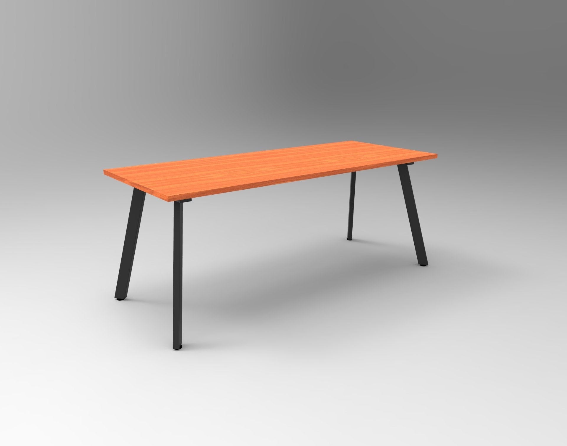 Eternity Meeting And Boardroom Table 1500W x 750D x 730H Cherry & Black | Office Furniture Designs