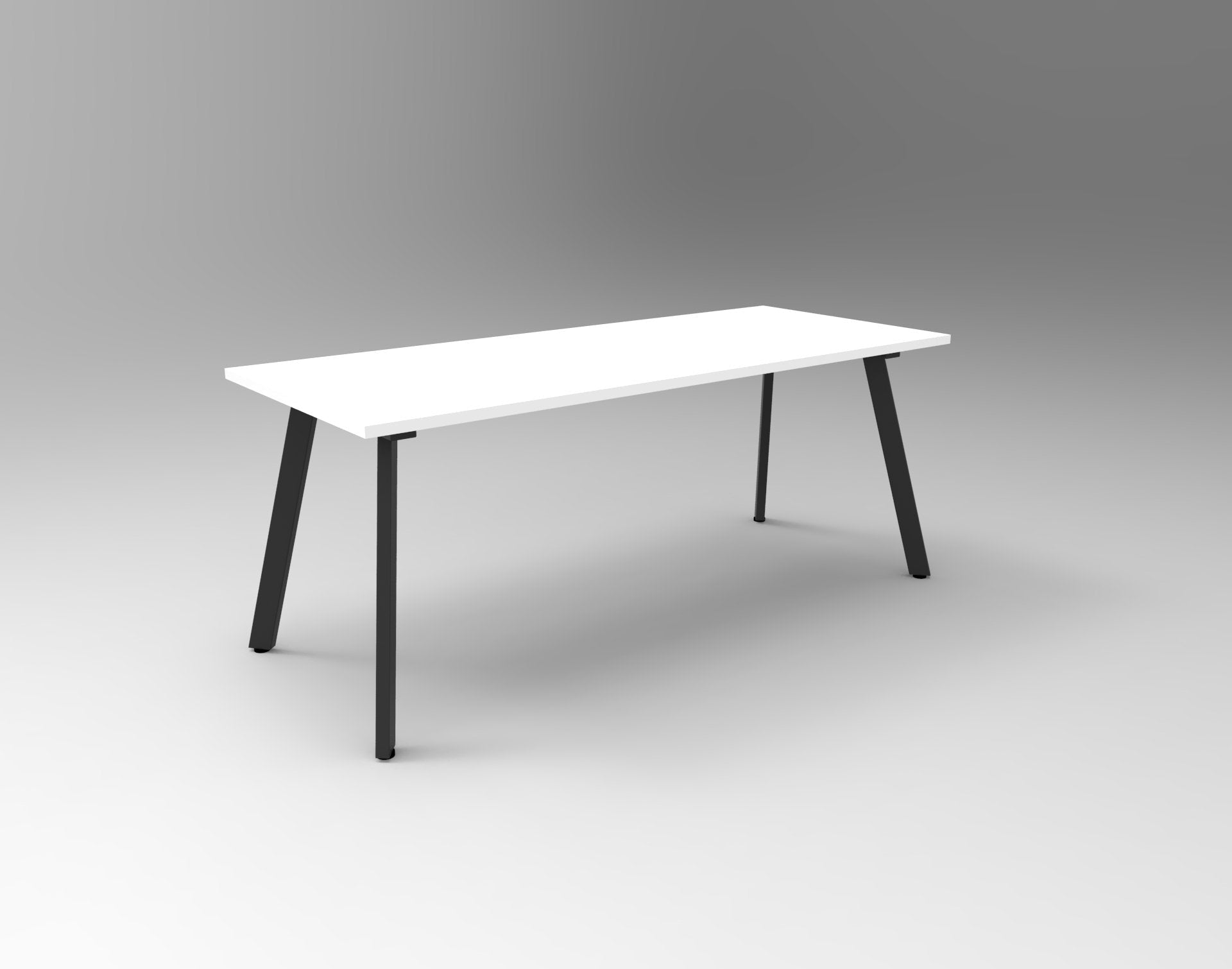 Eternity Meeting And Boardroom Table 1800W x 750D x 730H White & Black | Office Furniture Designs