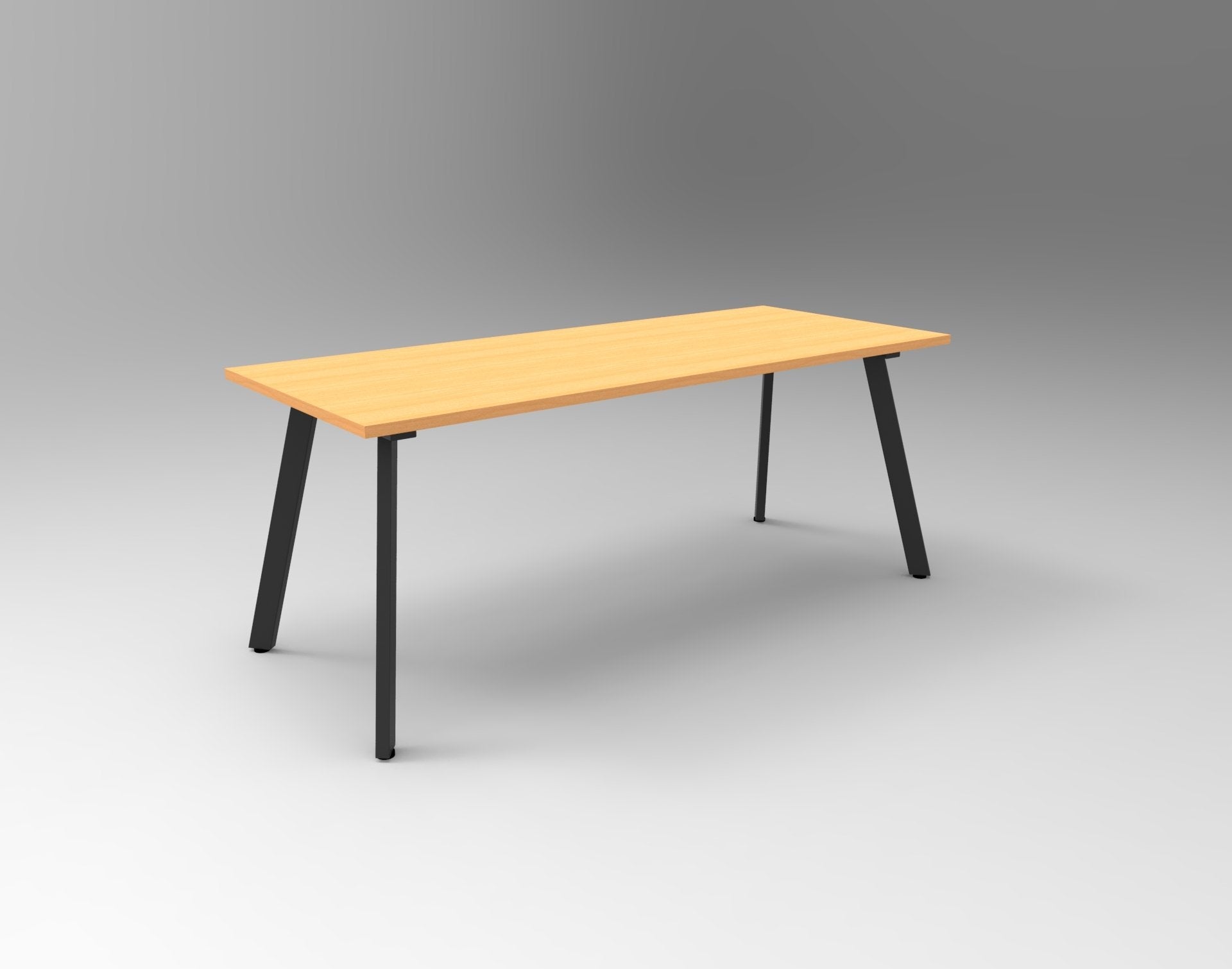 Eternity Meeting And Boardroom Table 1800W x 900D x 730H Beech & Black | Office Furniture Designs