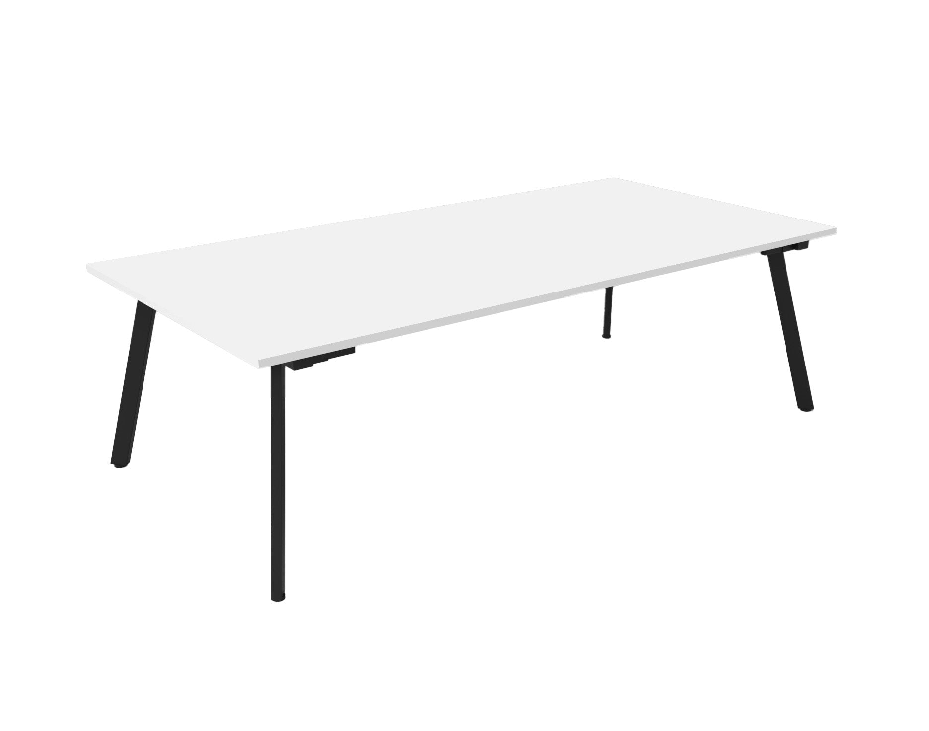 Eternity Meeting And Boardroom Table 2100W x 750D x 730H White & Black | Office Furniture Designs