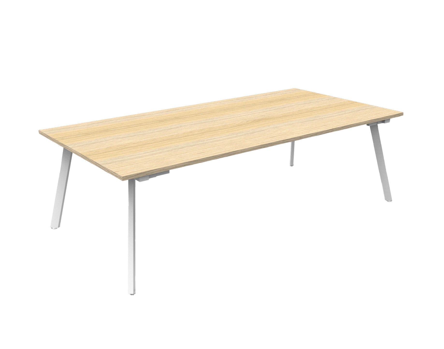Eternity Meeting And Boardroom Table 2100W x 750D x 730H White & Oak | Office Furniture Designs