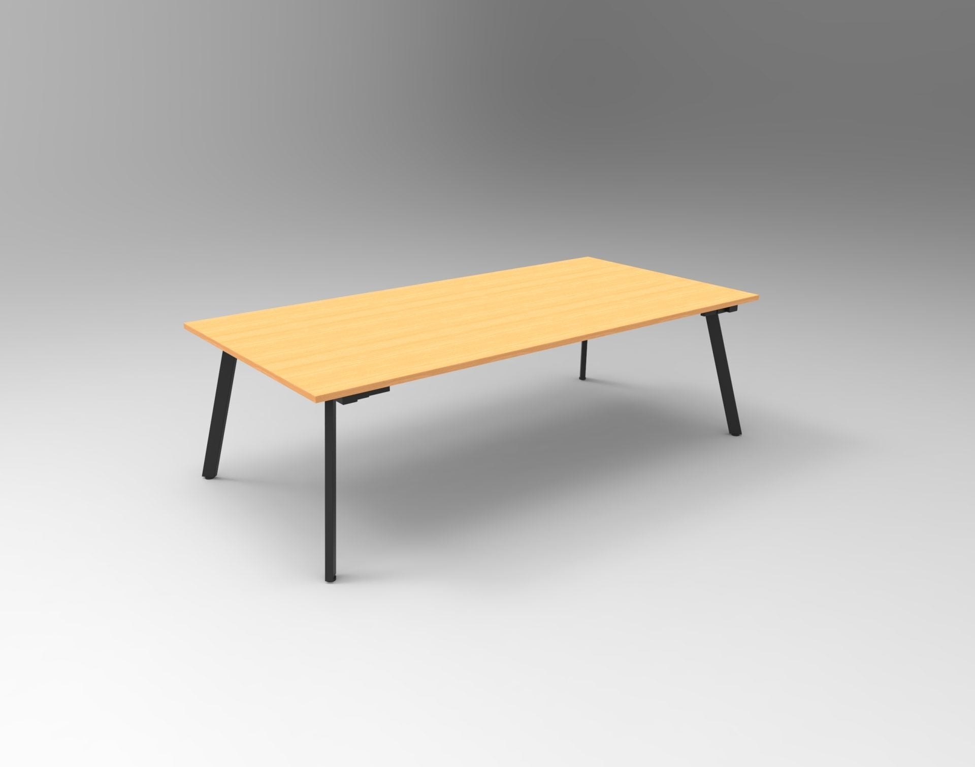 Eternity Meeting And Boardroom Table 2400W x 1200D x 730H Beech & Black | Office Furniture Designs