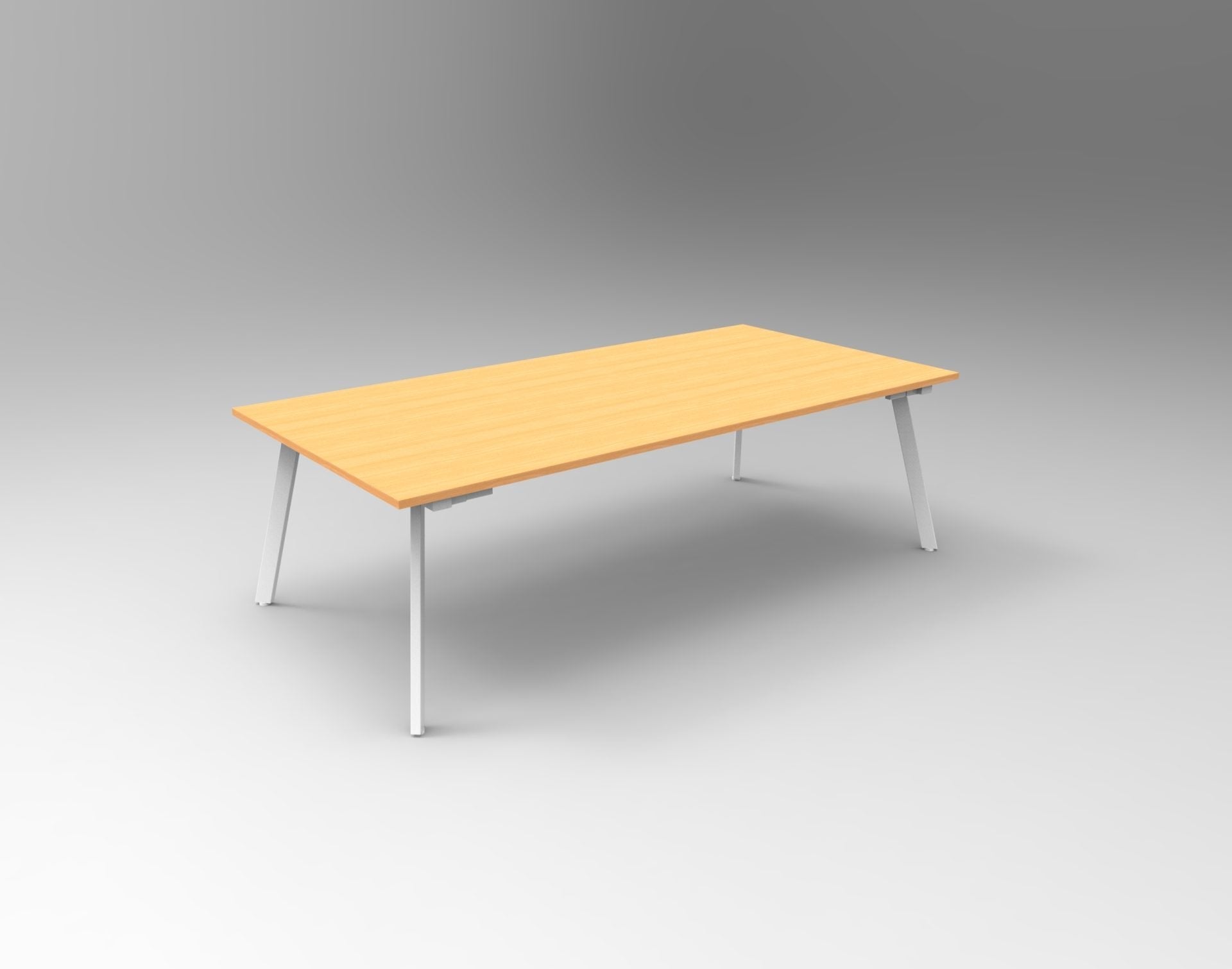 Eternity Meeting And Boardroom Table 2400W x 1200D x 730H Beech & White | Office Furniture Designs