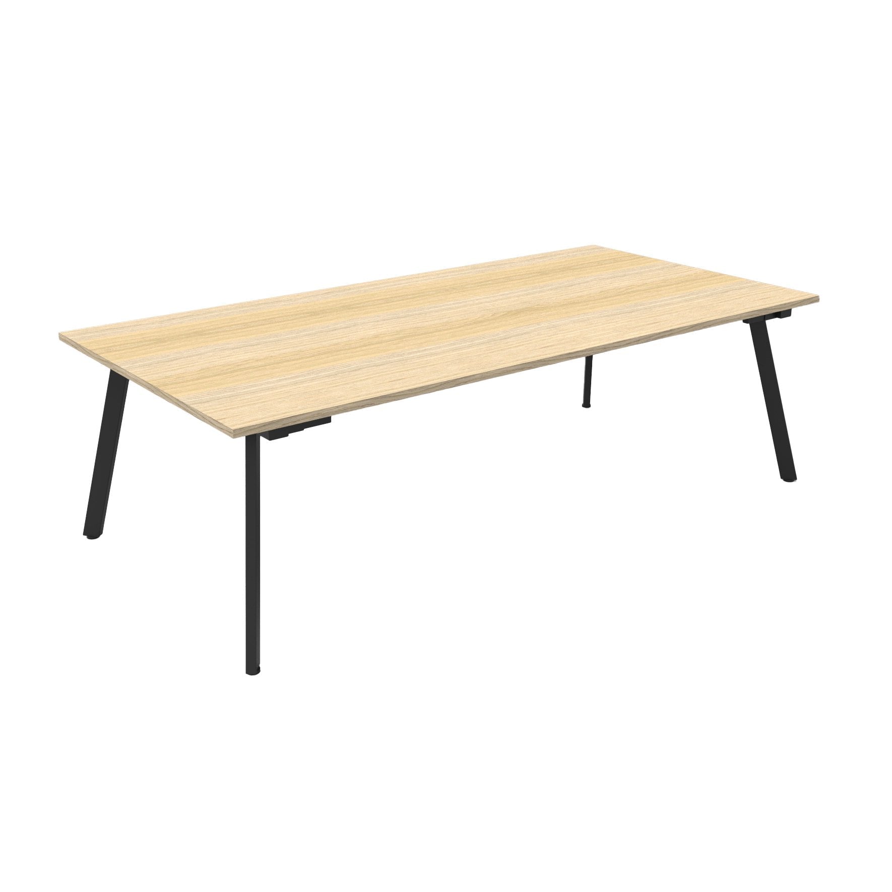 Eternity Meeting And Boardroom Table 2400W x 1200D x 730H Black & Oak | Office Furniture Designs