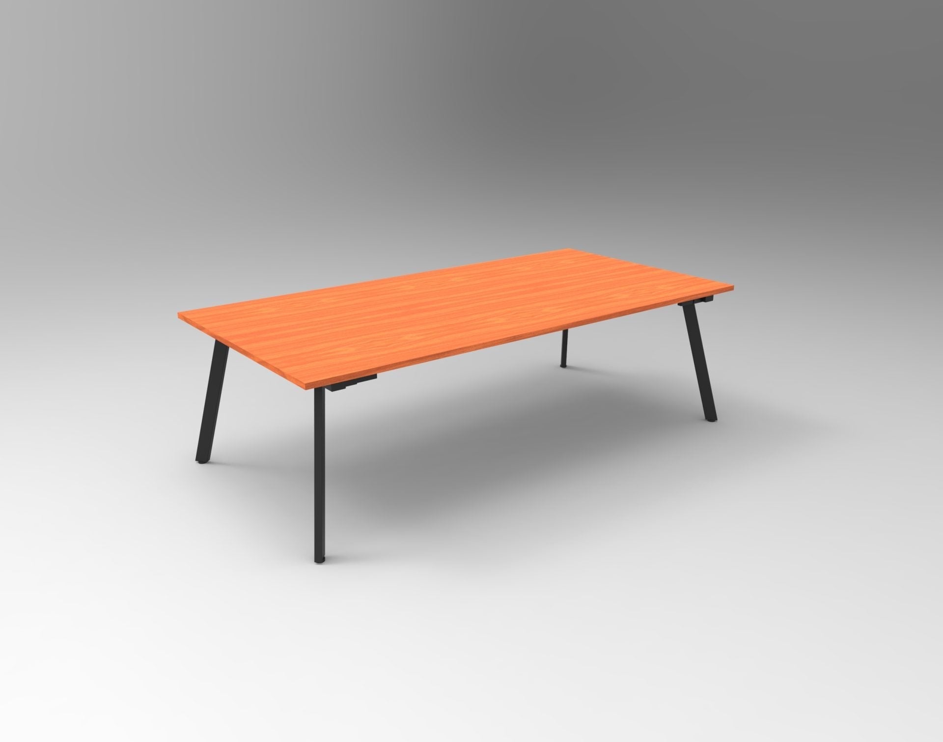 Eternity Meeting And Boardroom Table 2400W x 1200D x 730H Cherry & Black | Office Furniture Designs