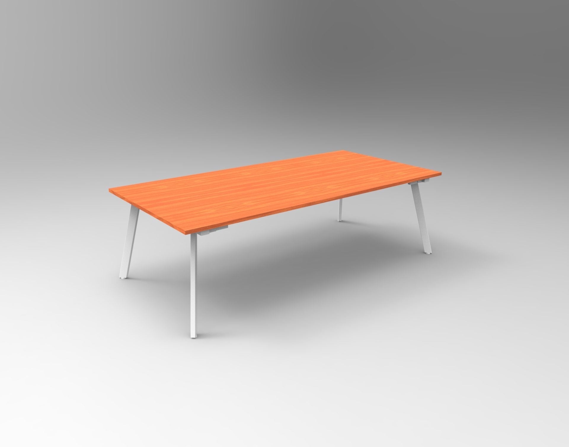 Eternity Meeting And Boardroom Table 2400W x 1200D x 730H Cherry & White | Office Furniture Designs