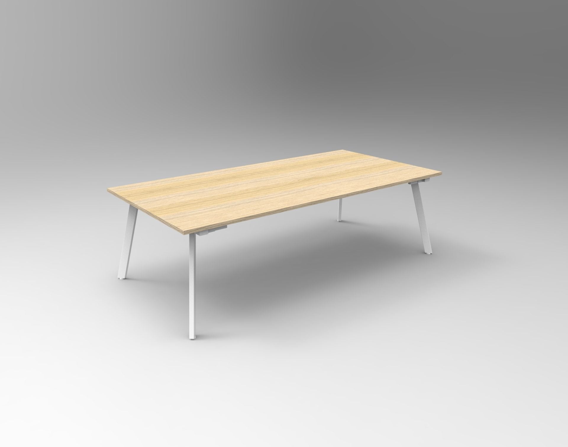 Eternity Meeting And Boardroom Table 2400W x 1200D x 730H White & Oak | Office Furniture Designs