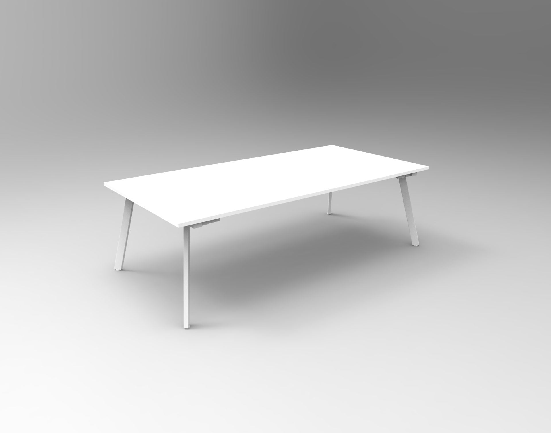 Eternity Meeting And Boardroom Table 2400W x 1200D x 730H White & White | Office Furniture Designs