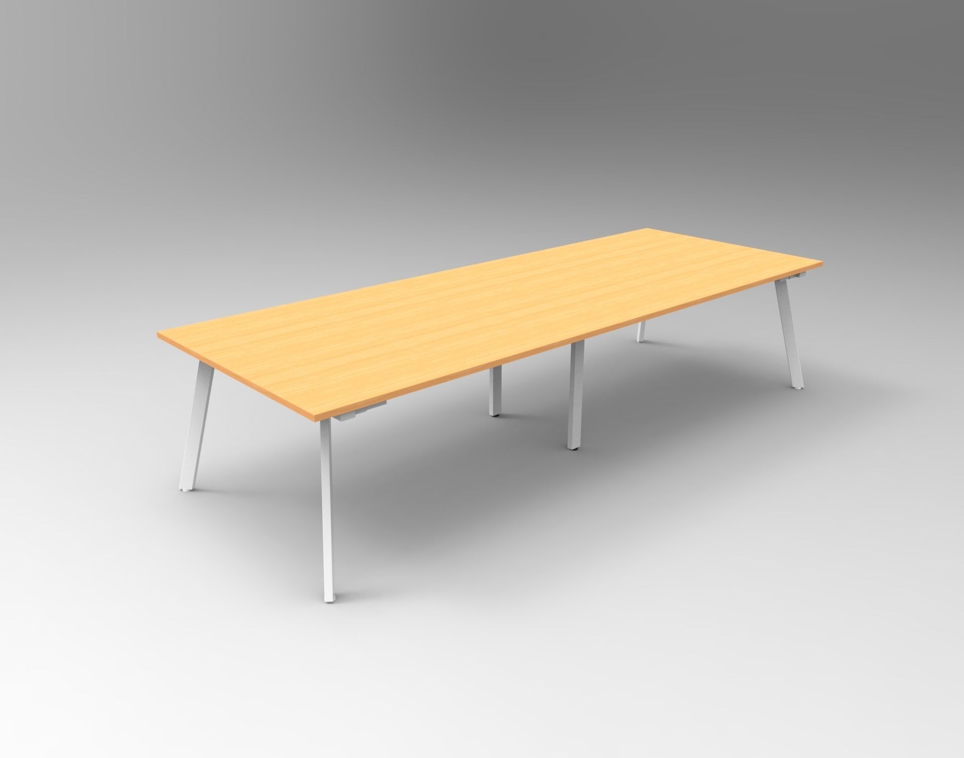 Eternity Meeting And Boardroom Table 3200W x 1200D x 730H Beech & White | Office Furniture Designs