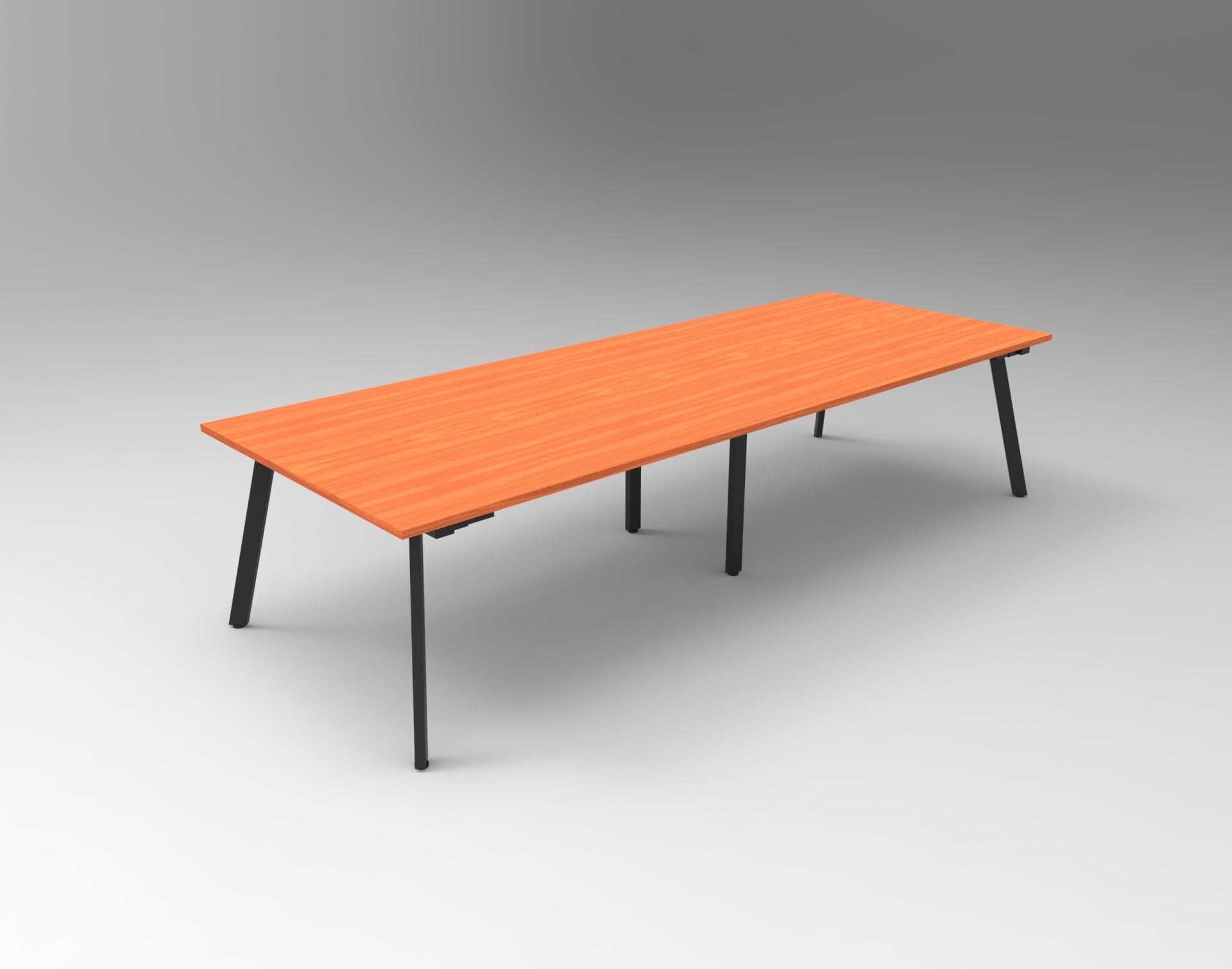 Eternity Meeting And Boardroom Table 3200W x 1200D x 730H Cherry & Black | Office Furniture Designs