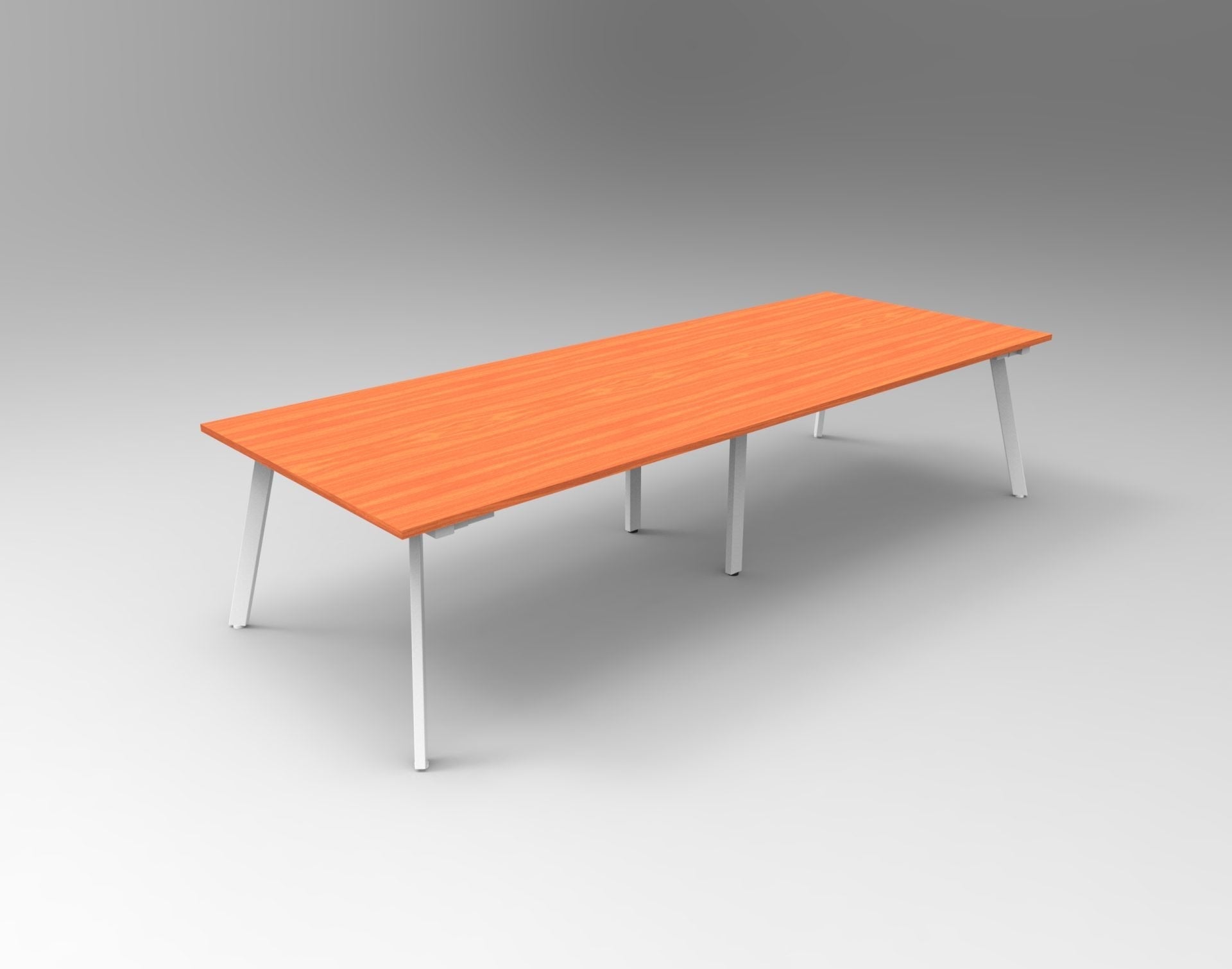Eternity Meeting And Boardroom Table 3200W x 1200D x 730H Cherry & White | Office Furniture Designs