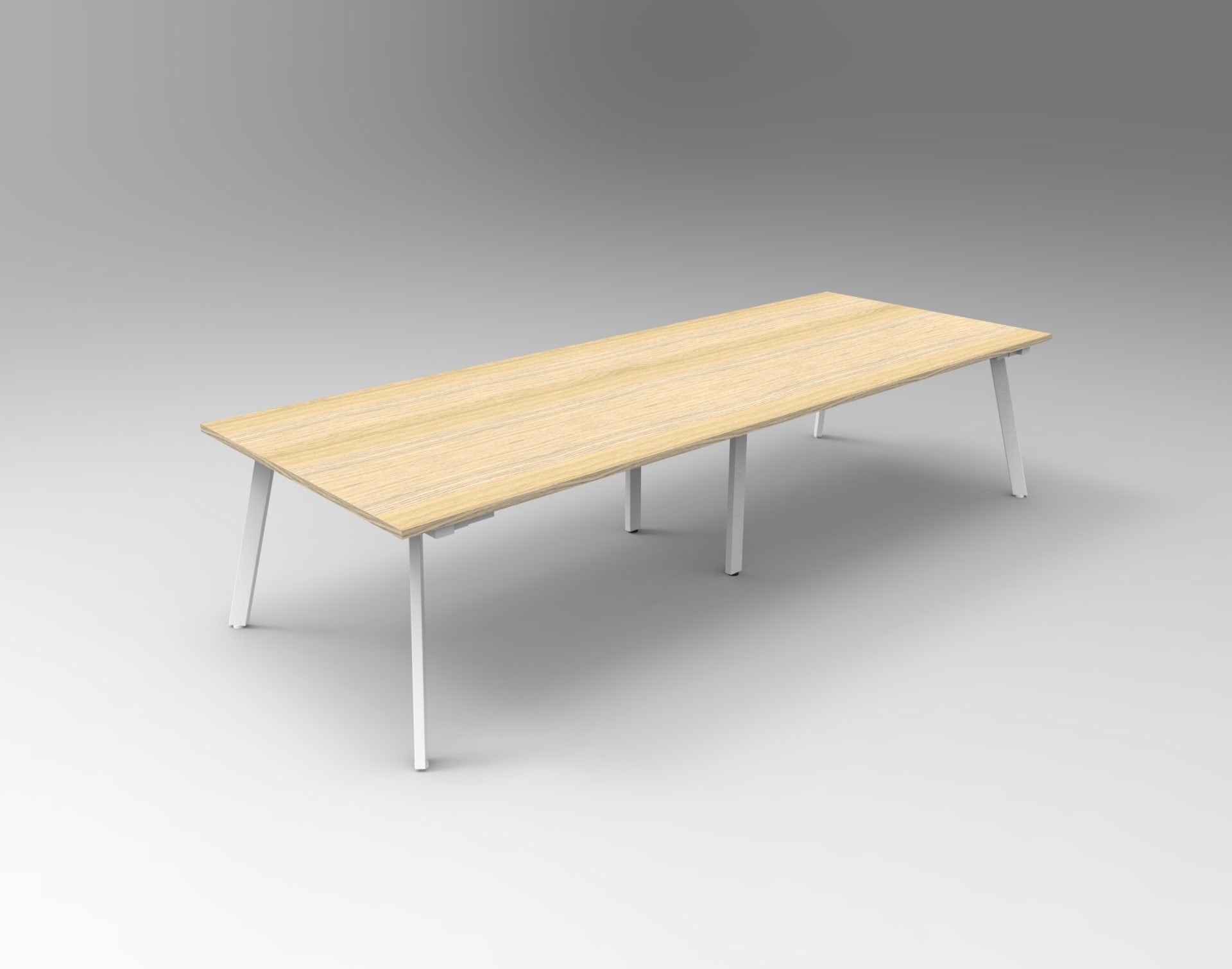 Eternity Meeting And Boardroom Table 3200W x 1200D x 730H White & Oak | Office Furniture Designs