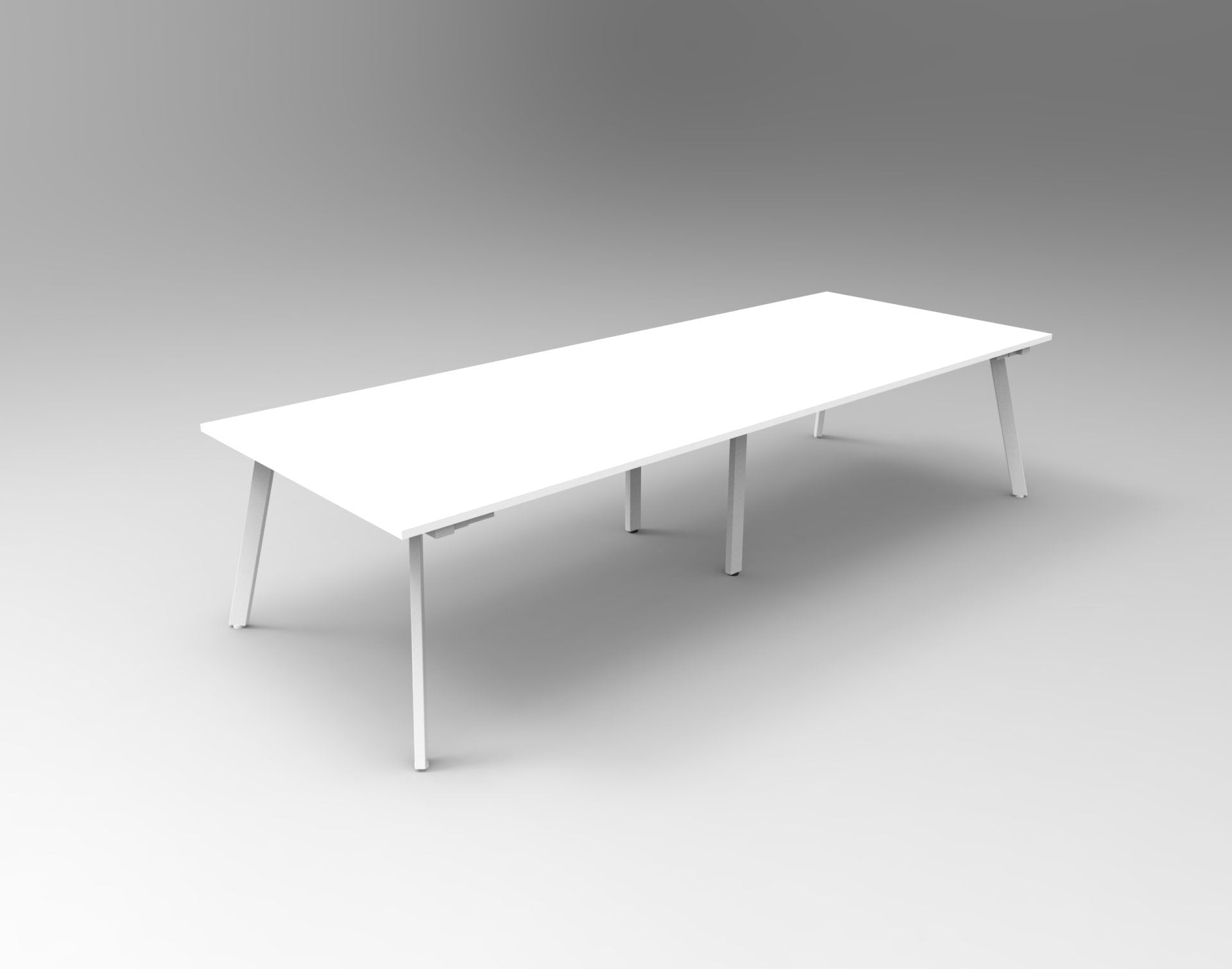 Eternity Meeting And Boardroom Table 3200W x 1200D x 730H White & White | Office Furniture Designs