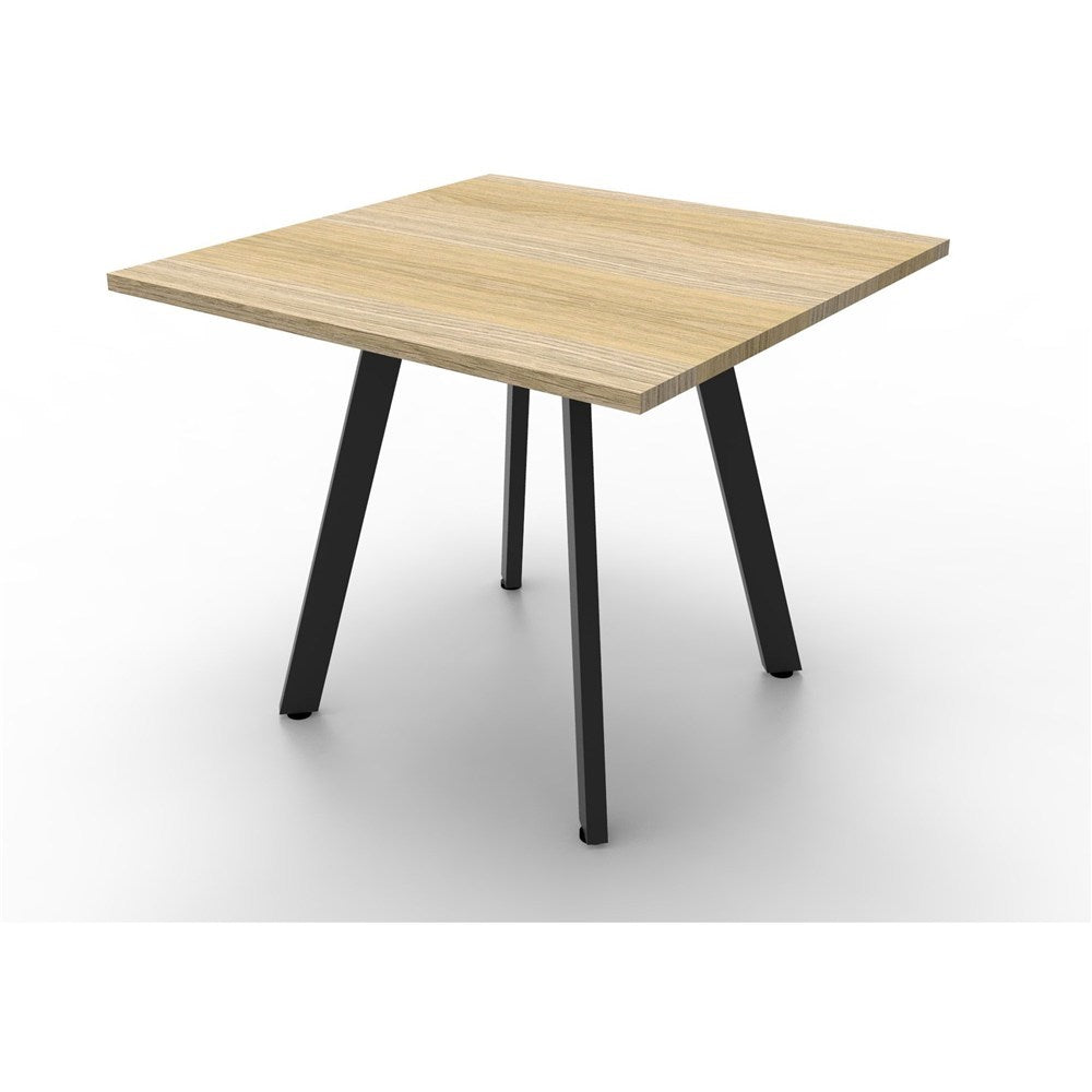 Eternity Meeting Table Black & Oak 900 Diameter | Office Furniture Designs